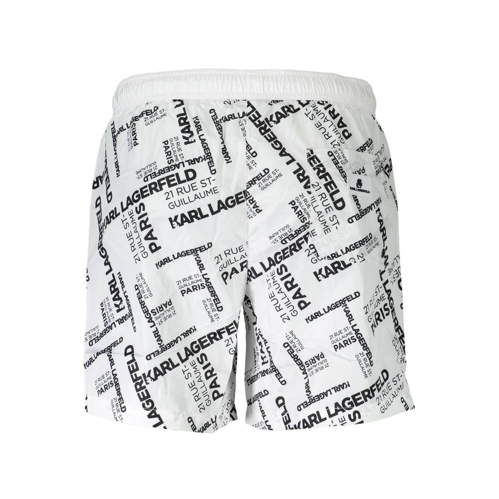 Karl Lagerfeld Bianco Polyester Men's Swim Boxer - Image 2
