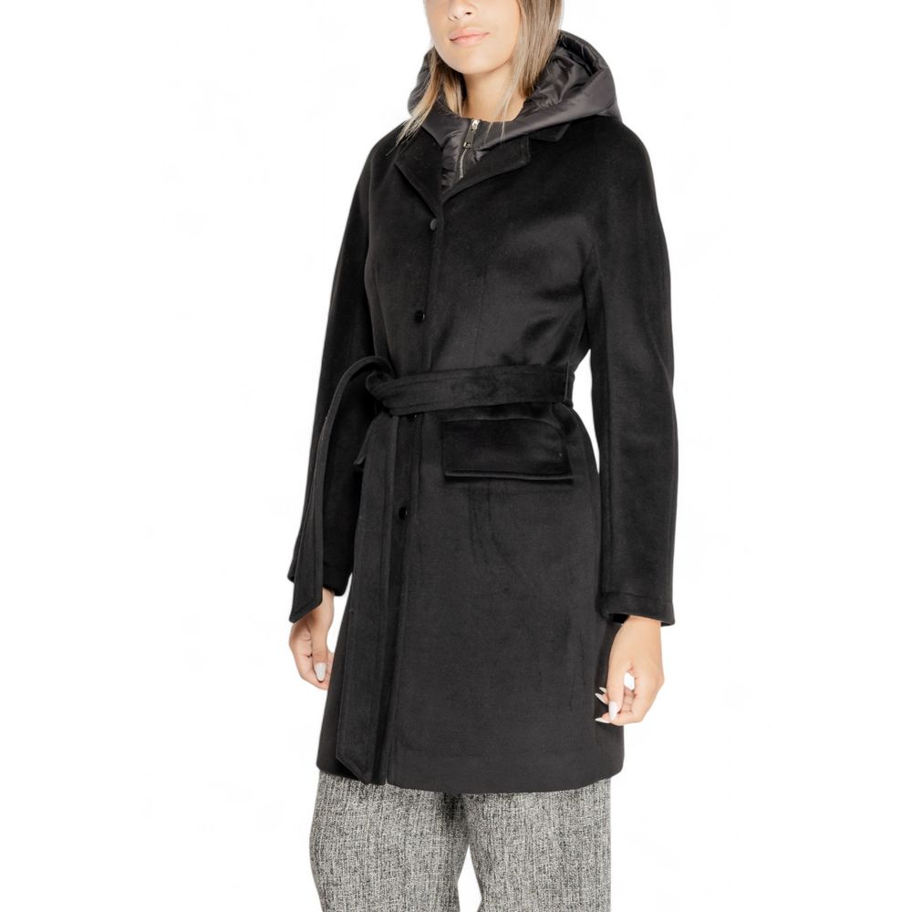 Cleré Black Polyester Coat - Image 3