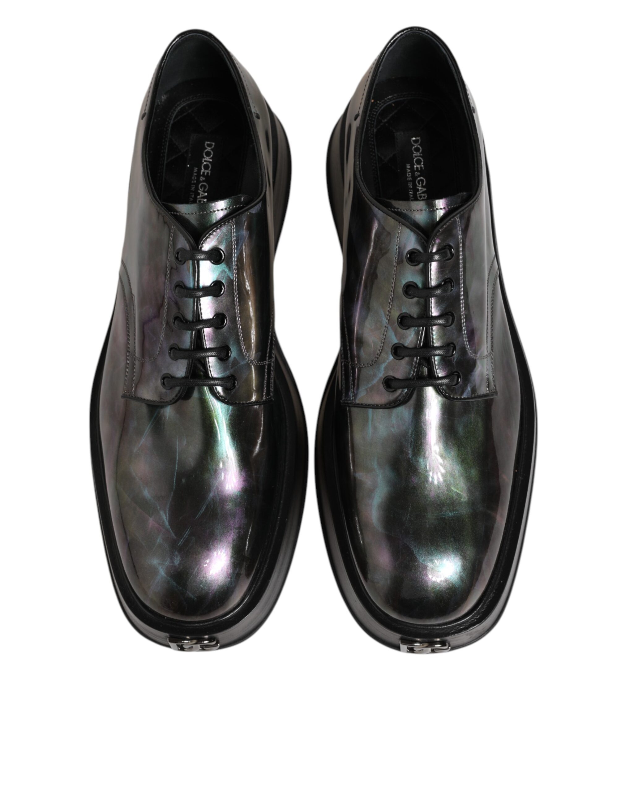 Dolce & Gabbana Multicolor Leather Lace-up Men Formal Derby Shoes - Image 4