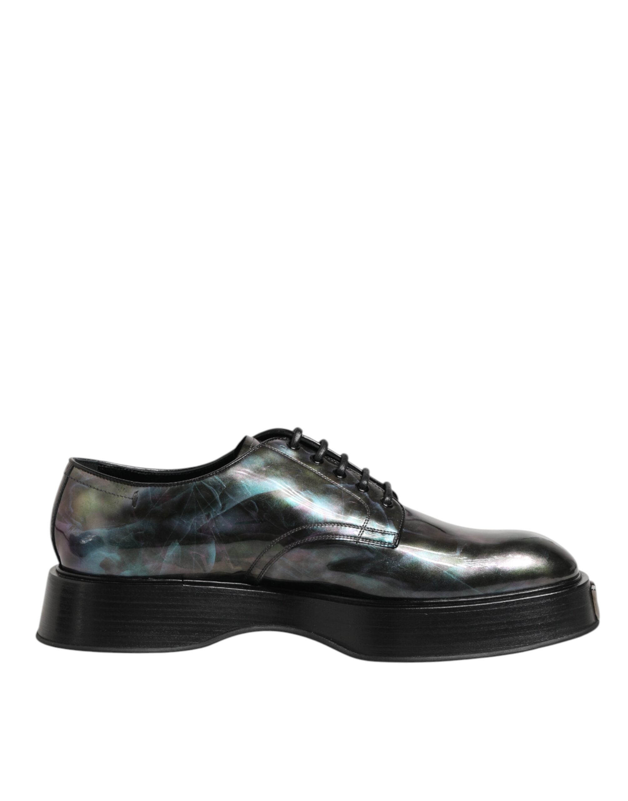 Dolce & Gabbana Multicolor Leather Lace-up Men Formal Derby Shoes - Image 2