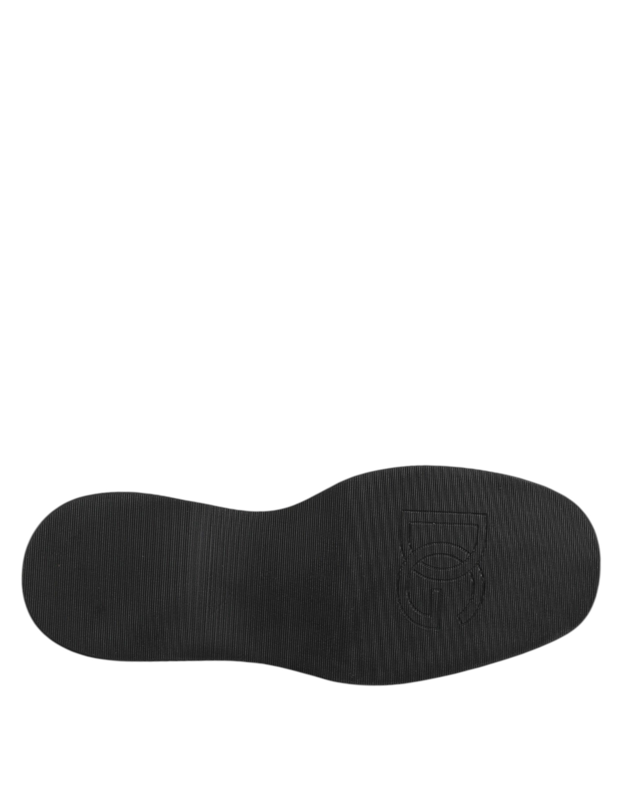 Dolce & Gabbana Multicolor Leather Lace-up Men Formal Derby Shoes - Image 8