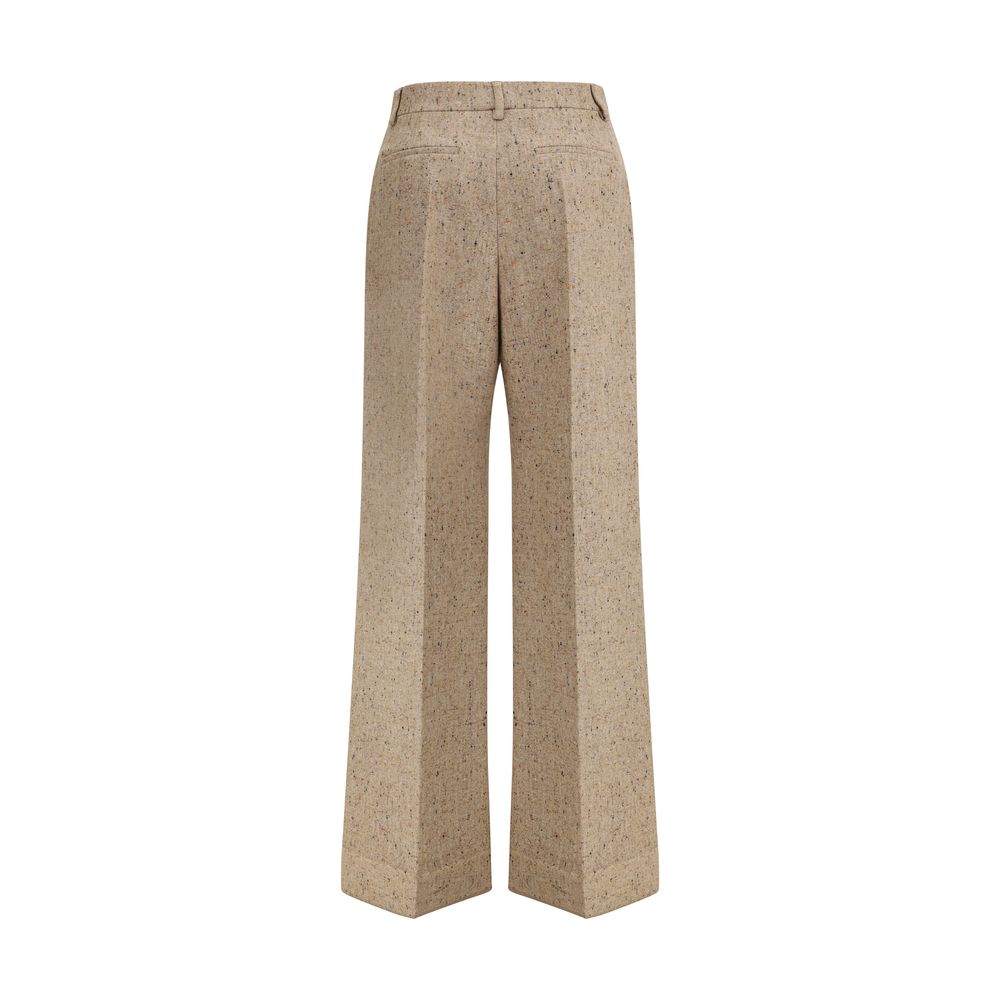 Valentino Beige Fleece Wool Casual Pants - Image 2
