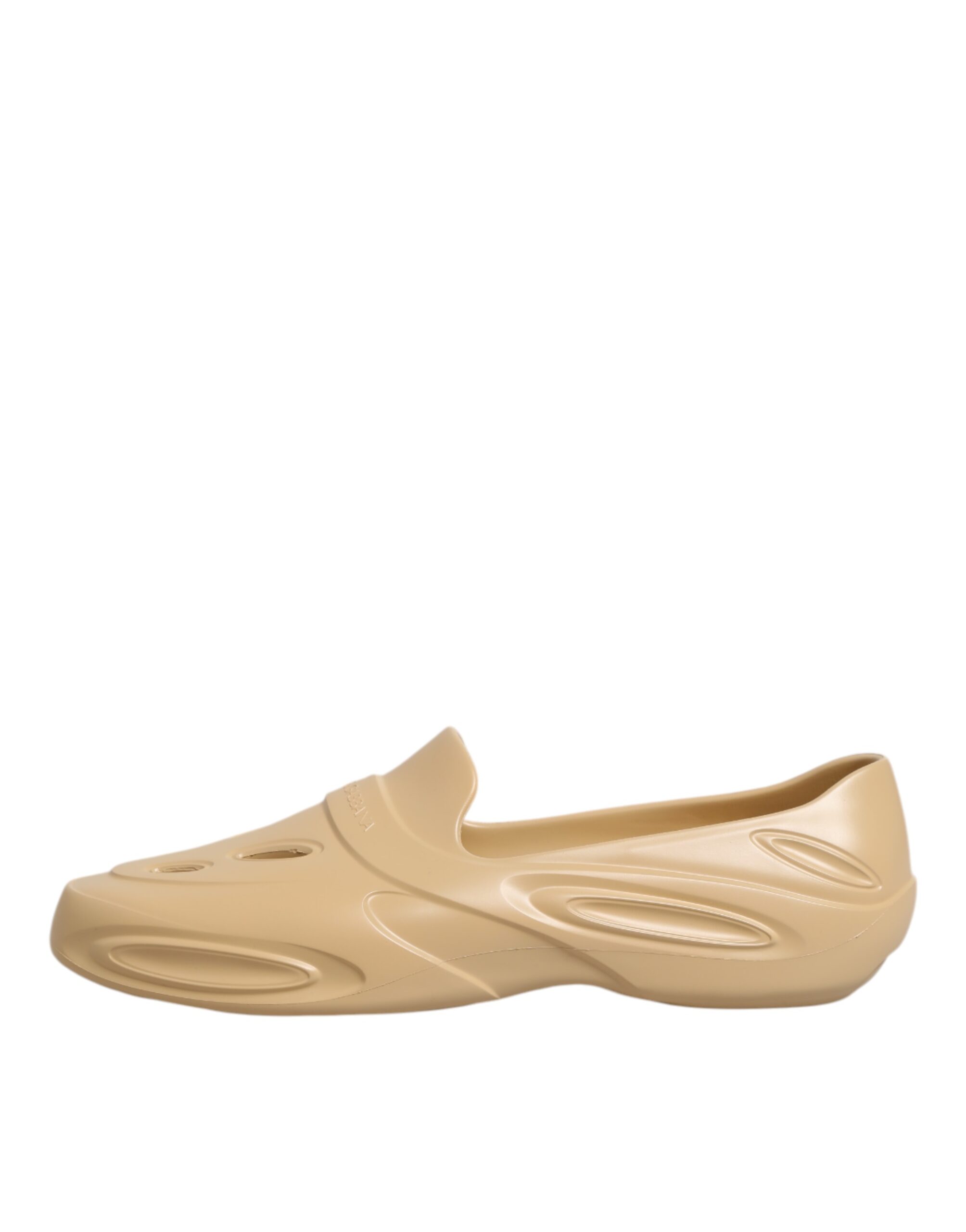 Dolce & Gabbana Beige Rubber Slides Low Top Sneakers Shoes - Image 7