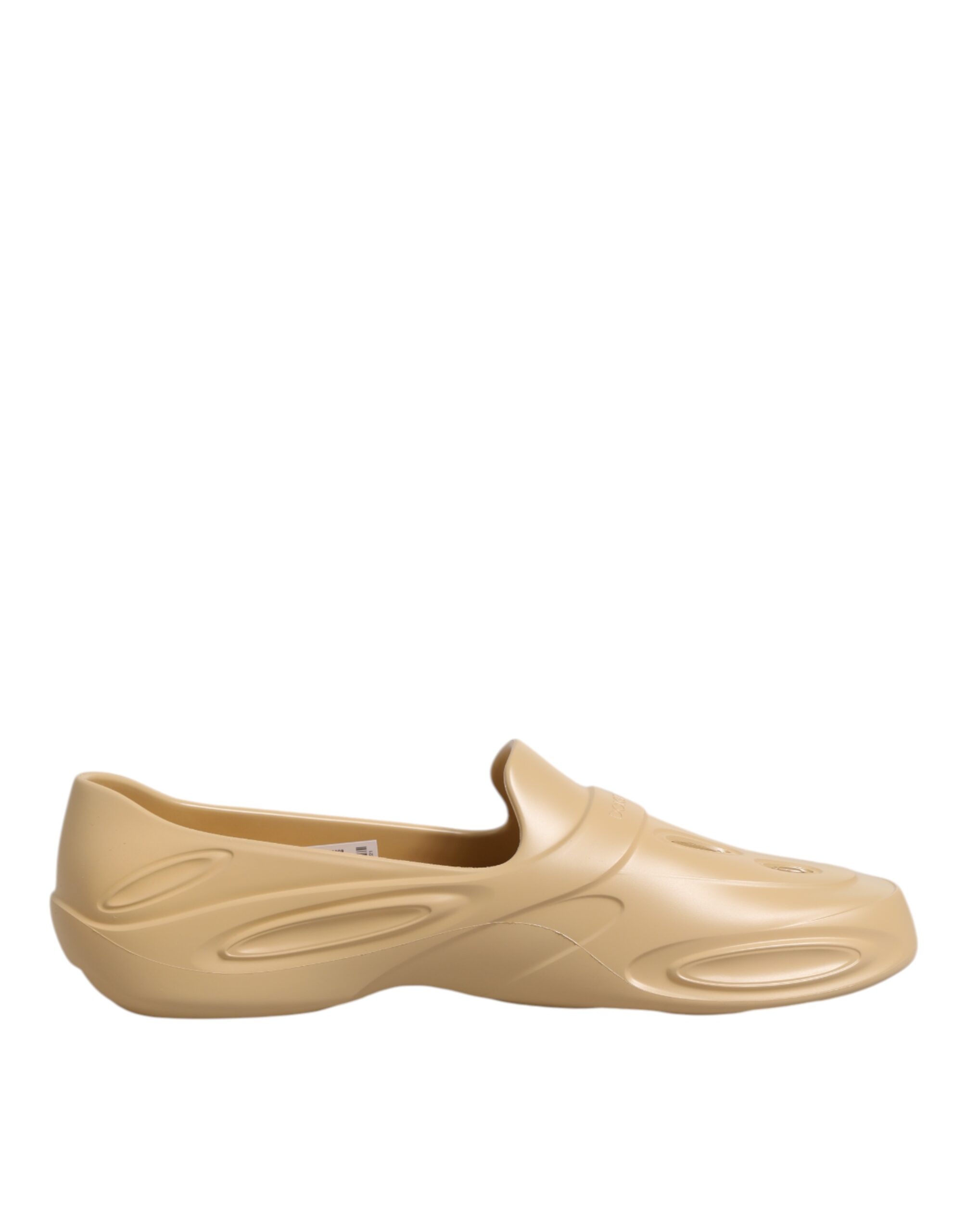 Dolce & Gabbana Beige Rubber Slides Low Top Sneakers Shoes - Image 2