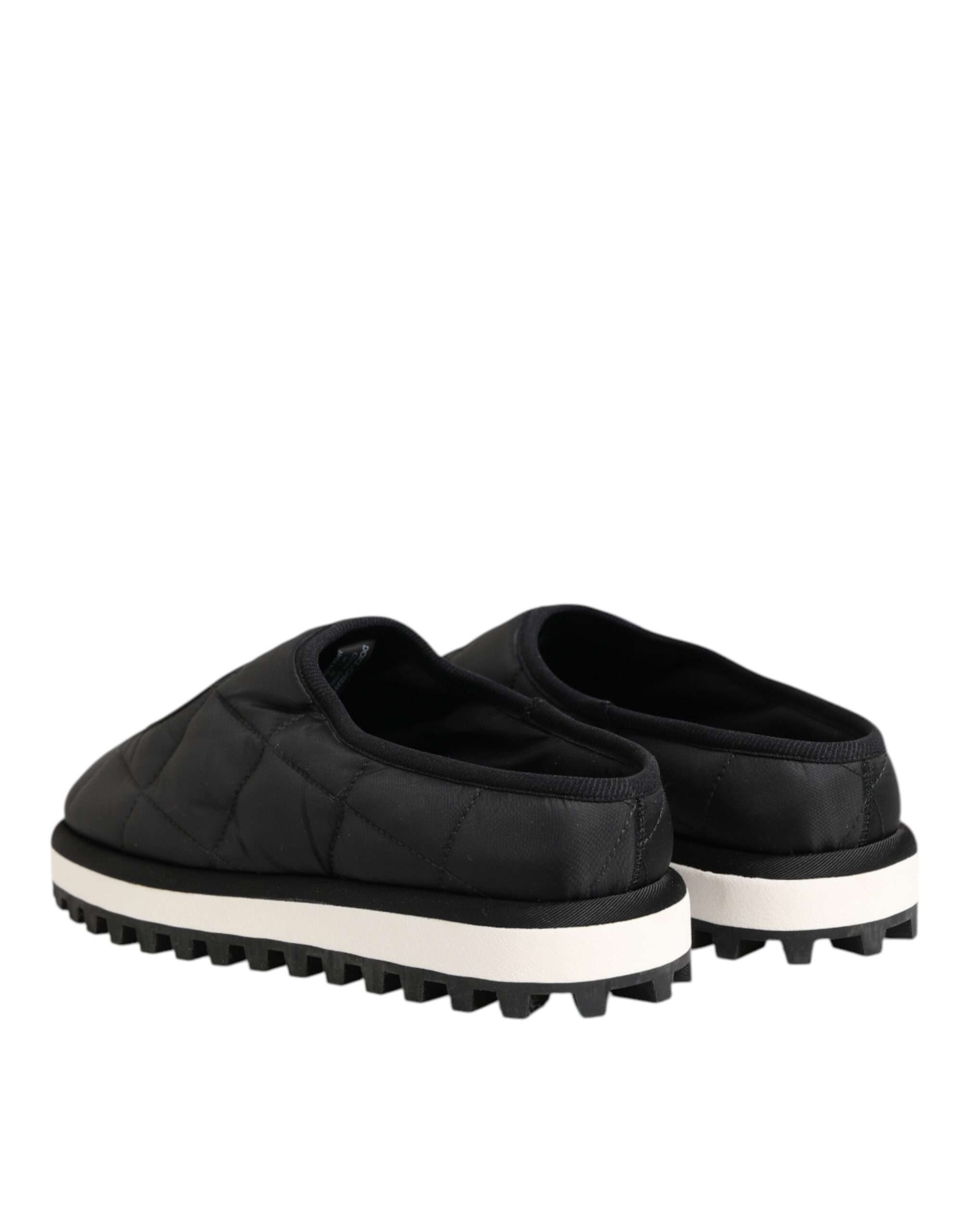 Dolce & Gabbana Black Nylon Low Top Slip On Sneaker Shoes - Image 6