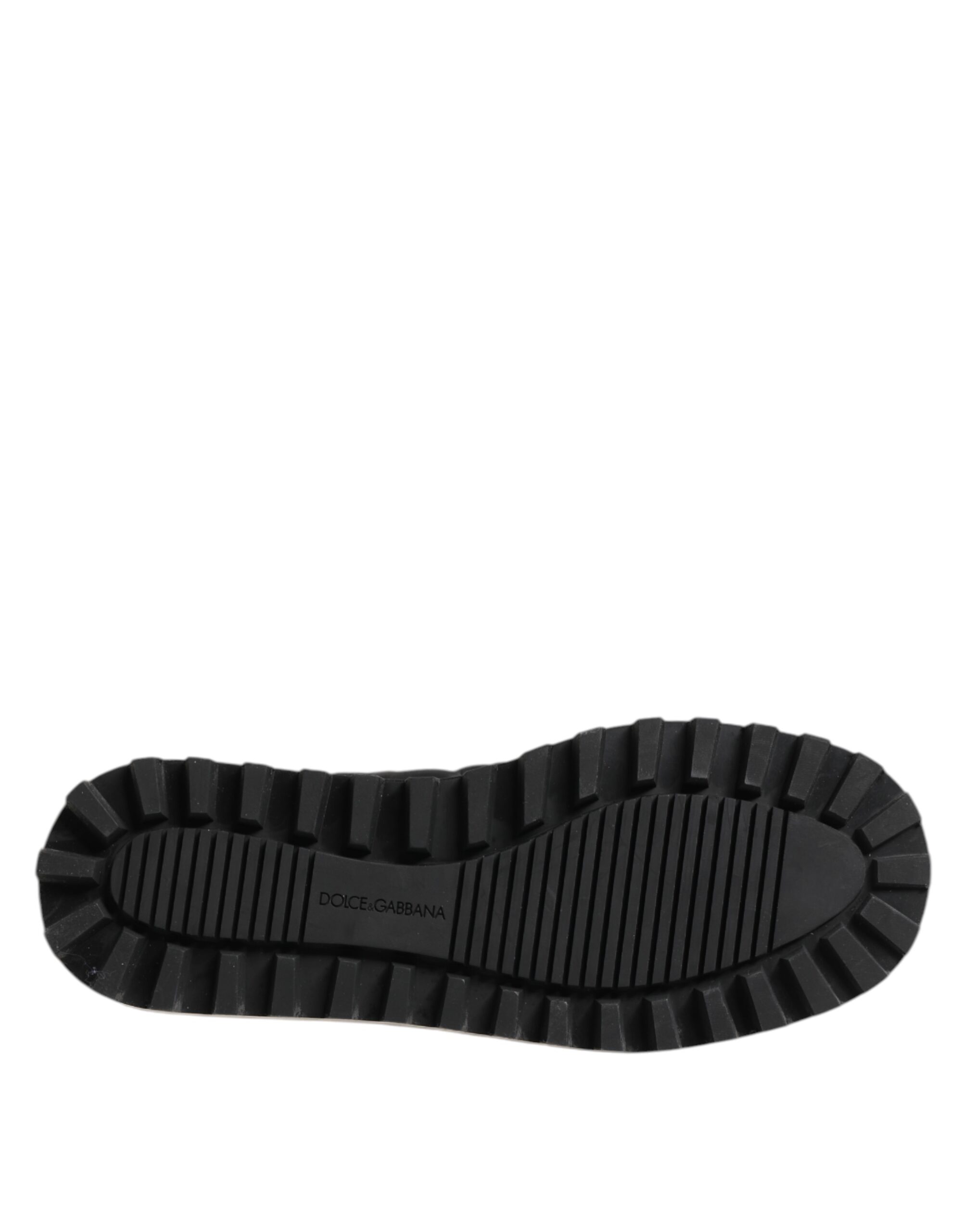 Dolce & Gabbana Black Nylon Low Top Slip On Sneaker Shoes - Image 8