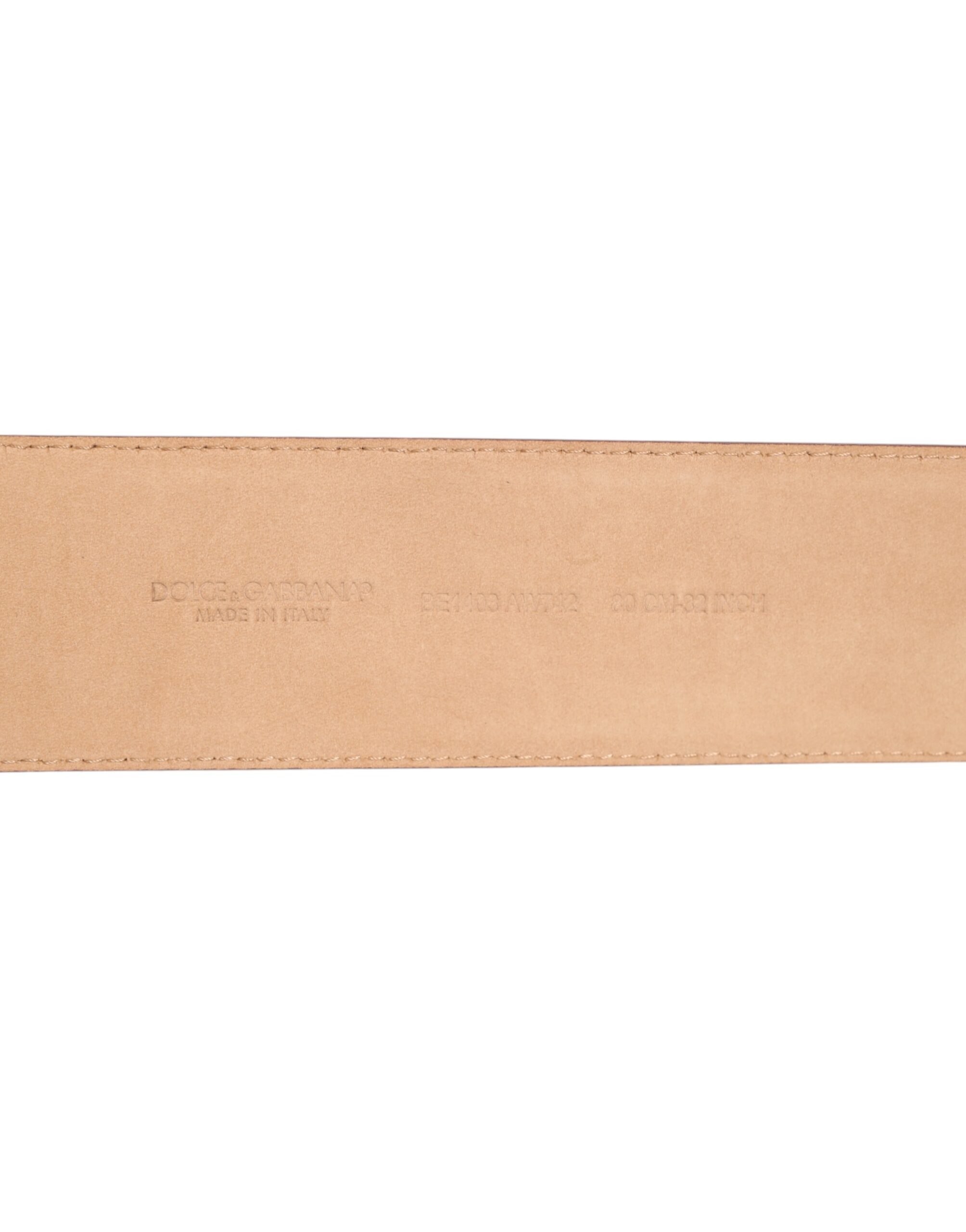 Dolce & Gabbana Burgundy Leather Gold Metal Buckle Women Belt - Image 3