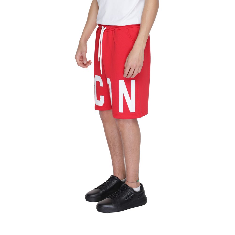 Icon Red Cotton Bermuda Shorts - Image 3