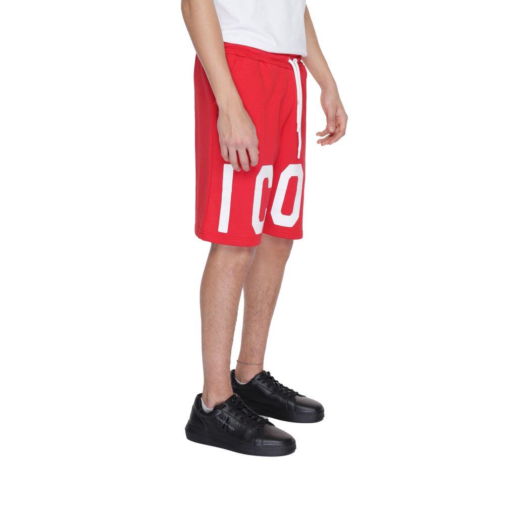 Icon Red Cotton Bermuda Shorts - Image 4