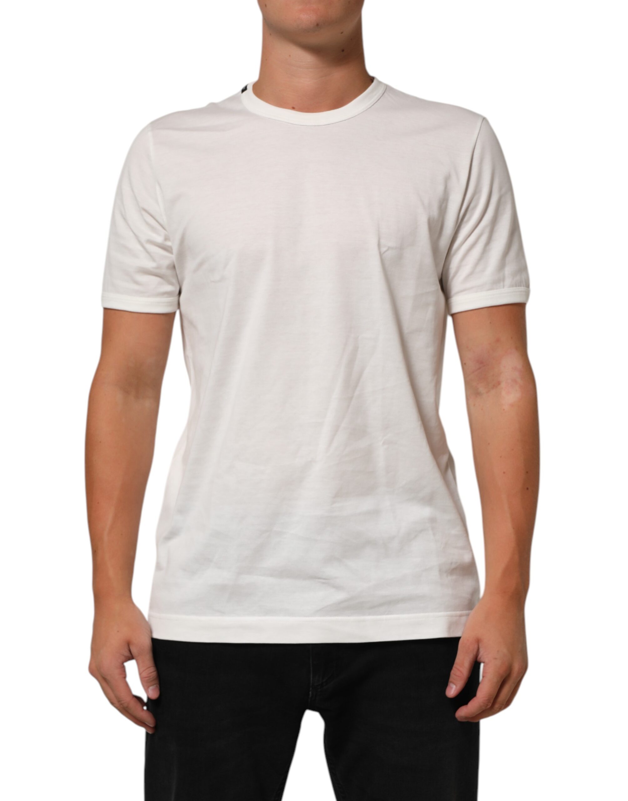 Dolce & Gabbana White Cotton Goodluck 2020 Crew Neck T-shirt - Image 2