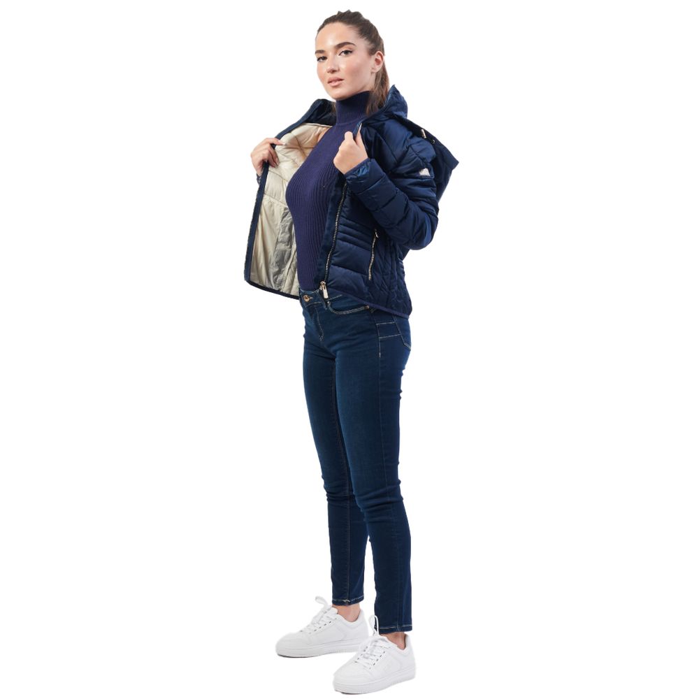 Yes Zee Blue Polyester Women's Jacket - Image 4