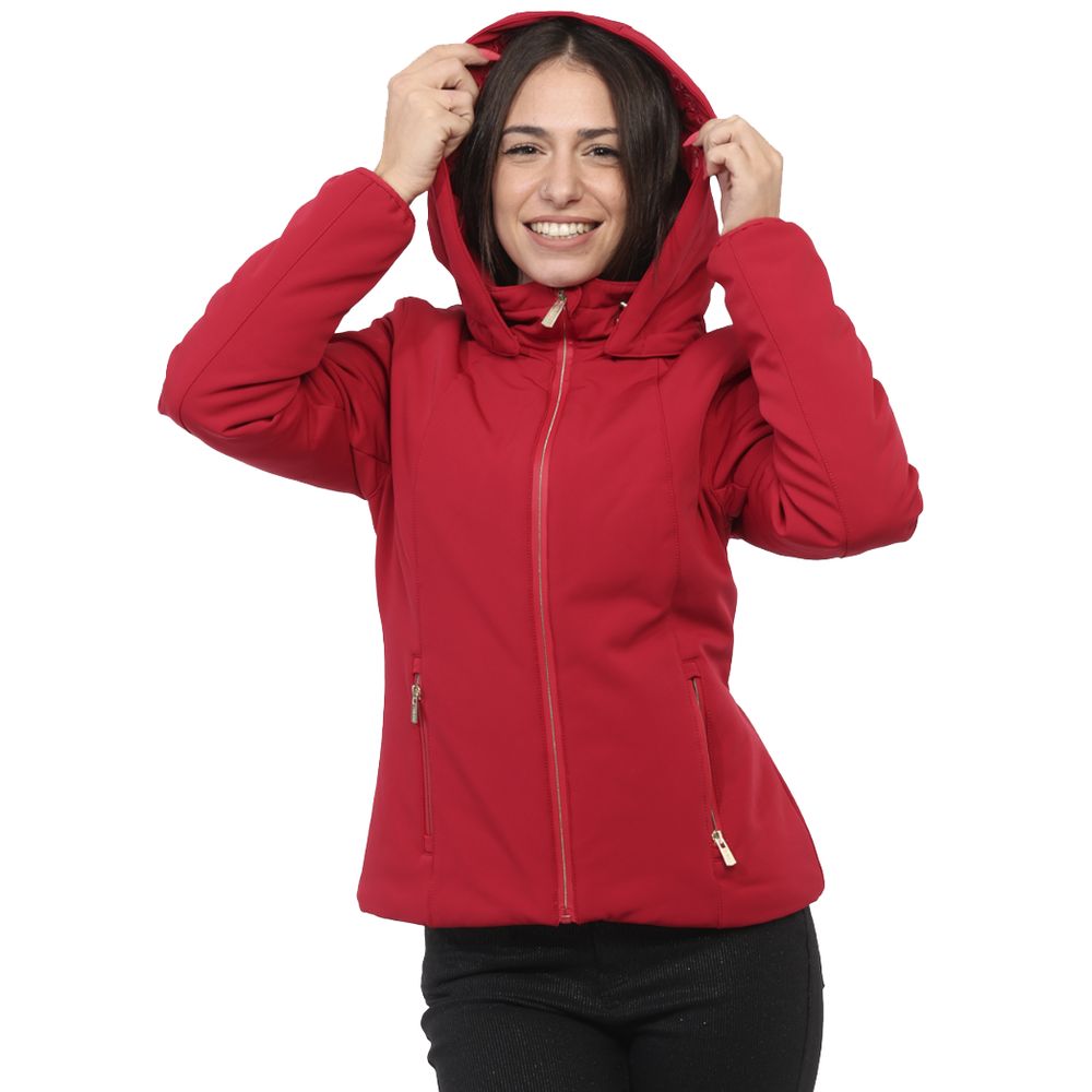 Yes Zee Red Nylon Jackets & Coat - Image 3