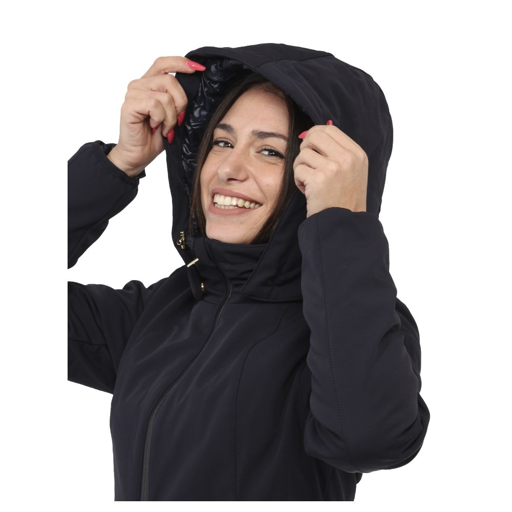 Yes Zee Blue Nylon Jackets & Coat - Image 3