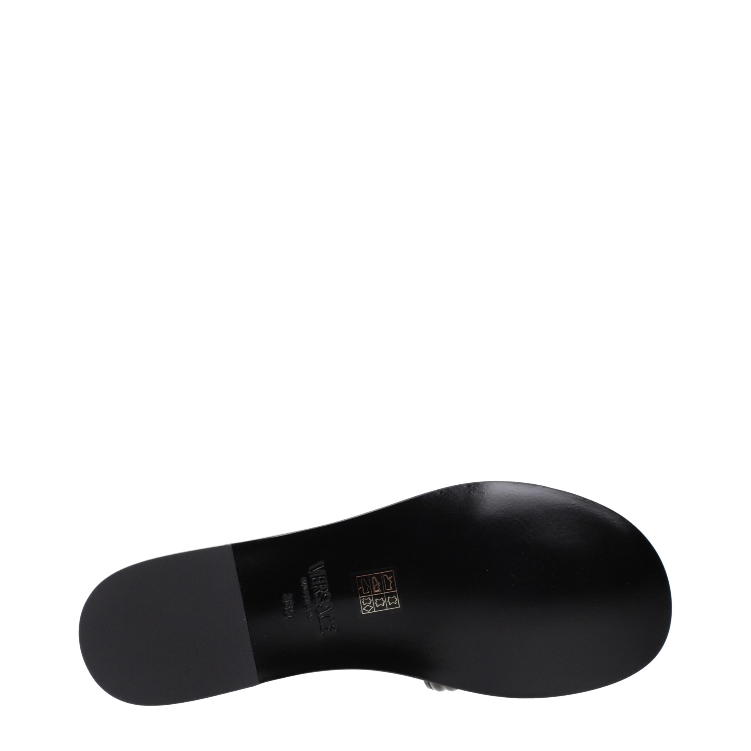 Versace Black Leather Slippers - Image 5