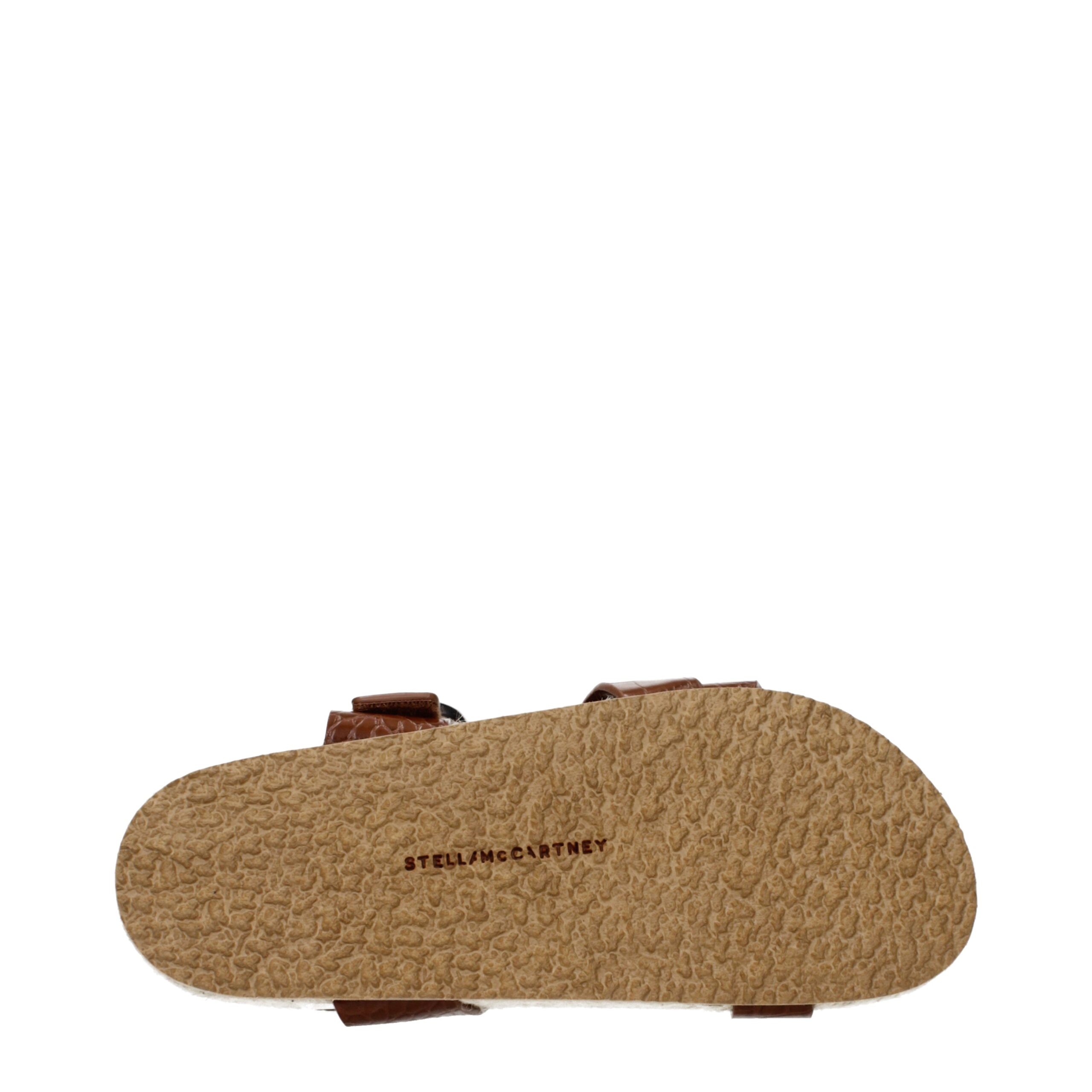 Stella McCartney Brown Leather Flat Sandals - Image 5