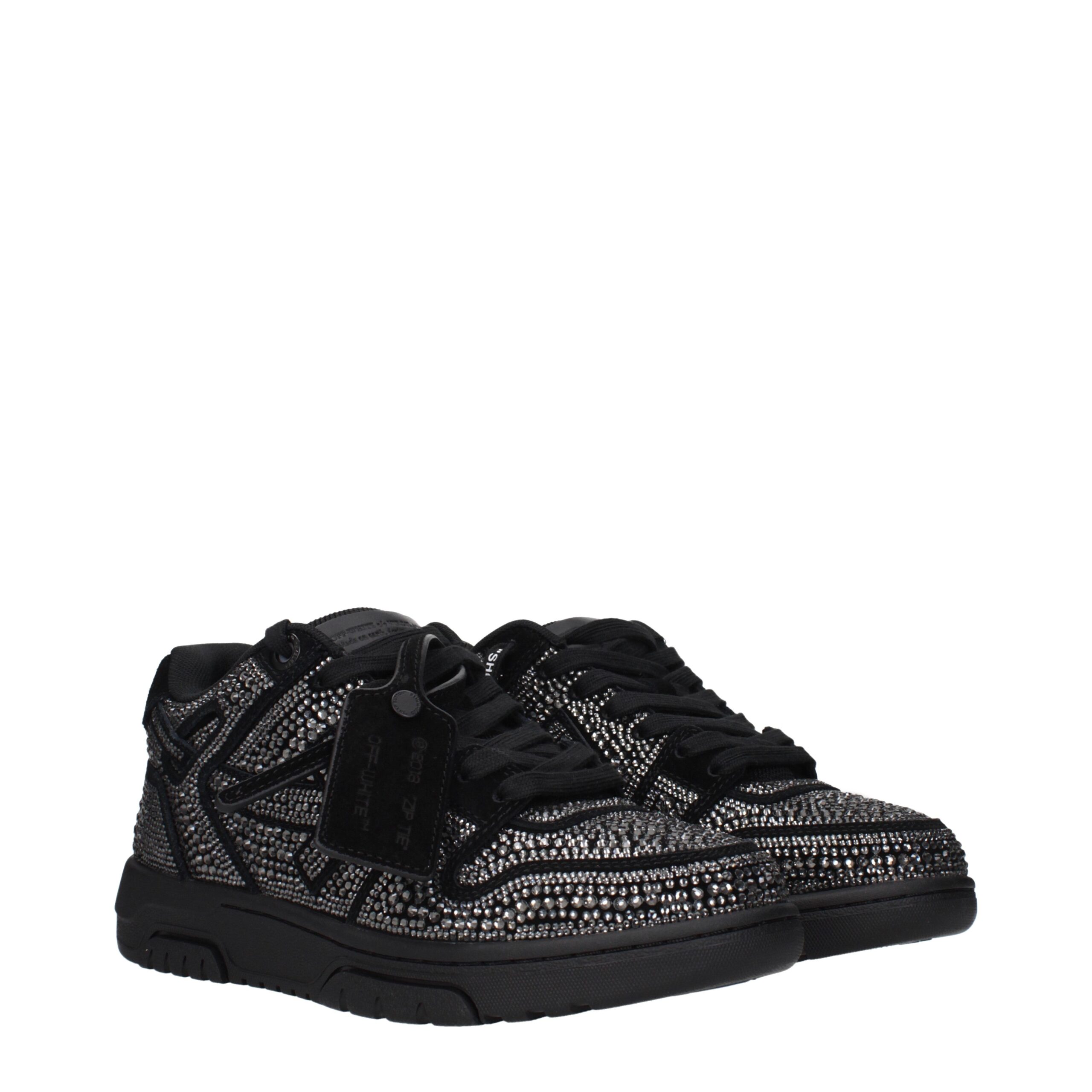 Off-White Black Leather Sneakers - Image 2