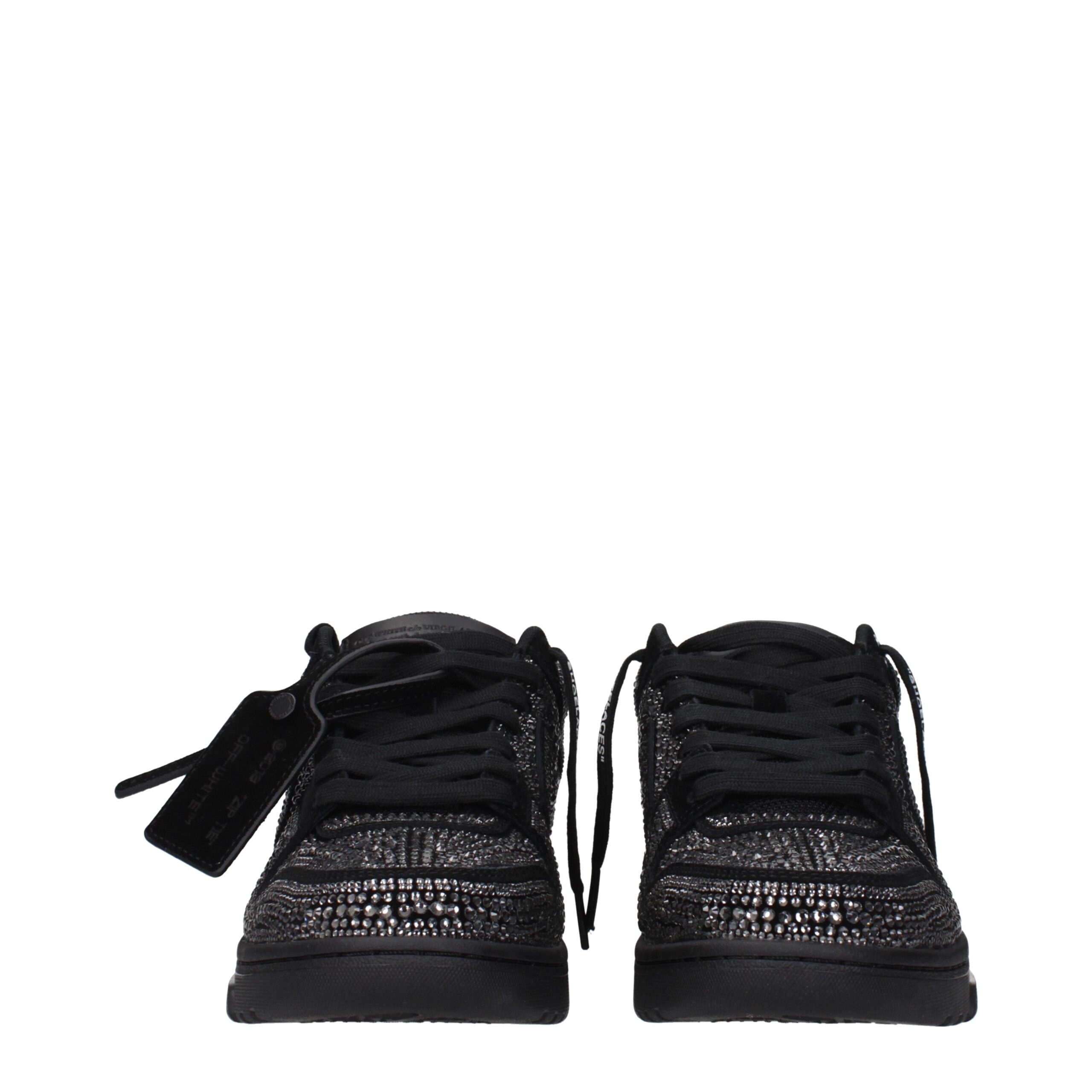Off-White Black Leather Sneakers - Image 3