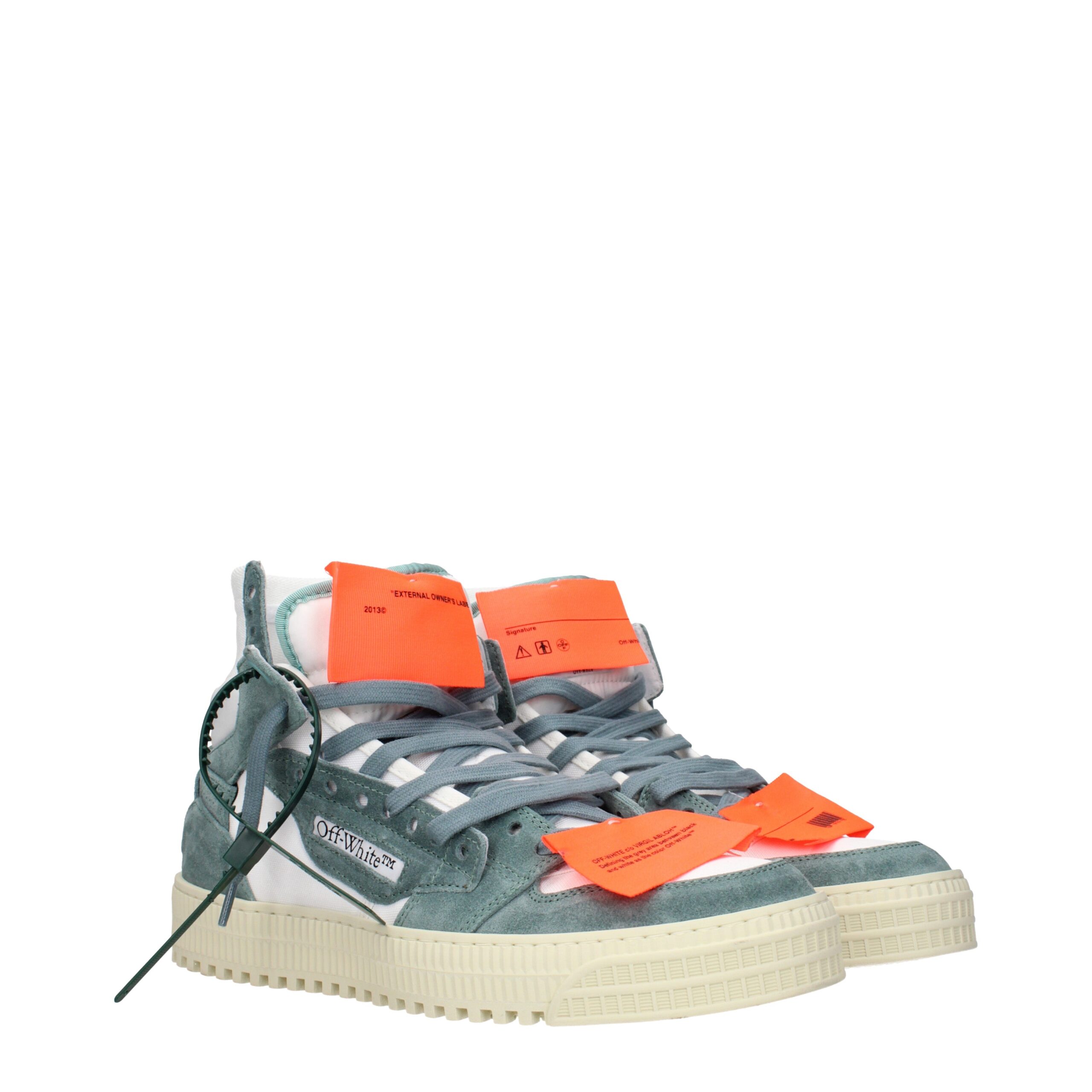 Off-White White Fabric High Tops - Image 2