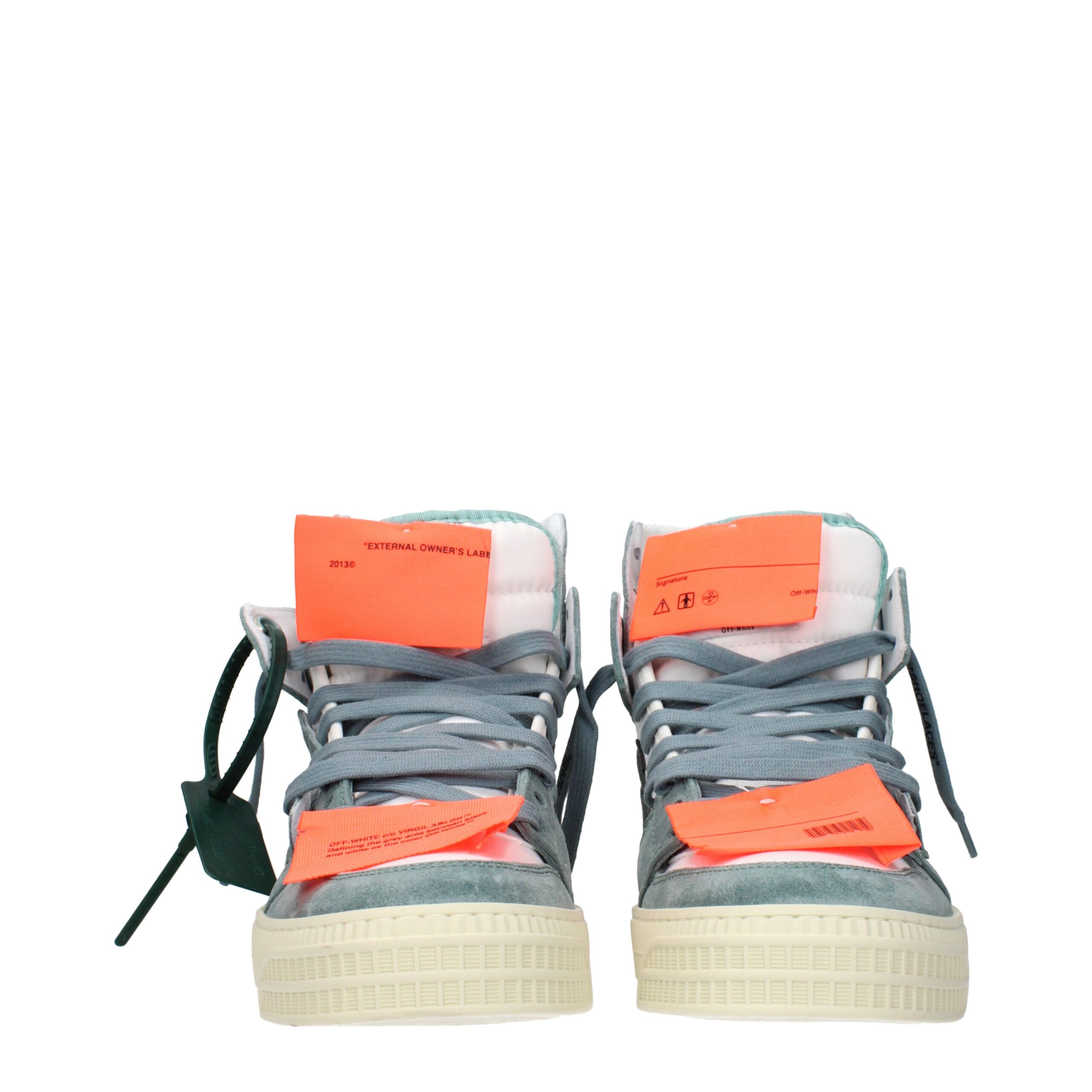 Off-White White Fabric High Tops - Image 3