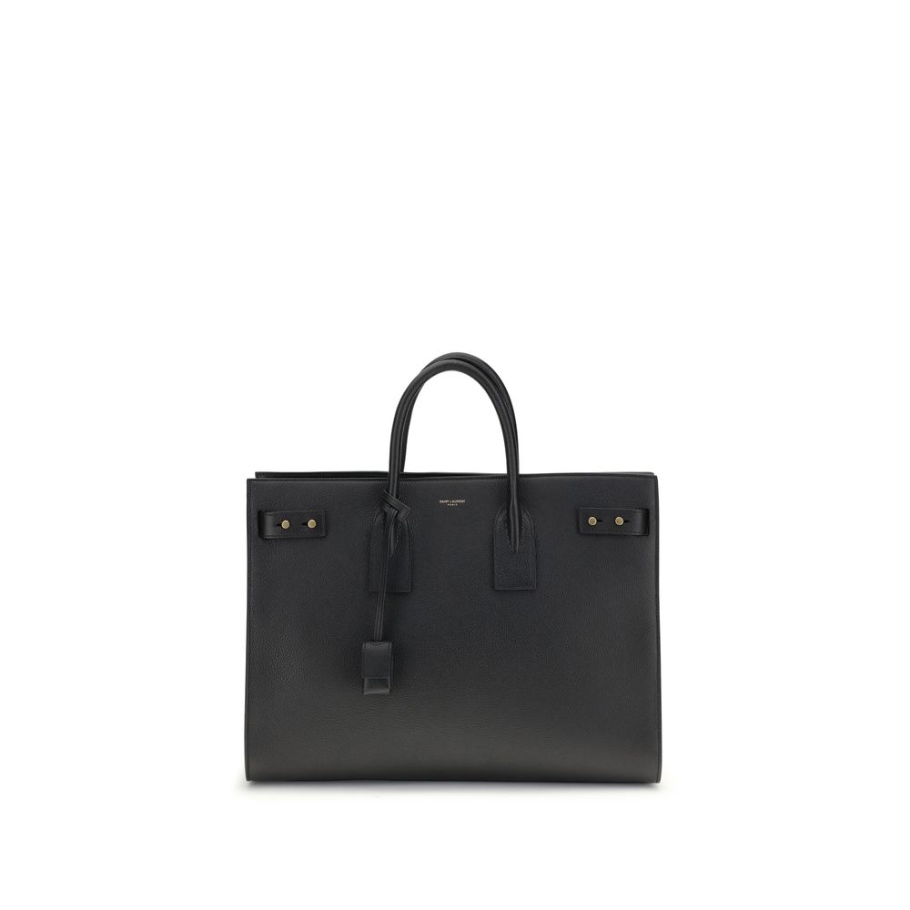 Saint Laurent Black Calf Leather Bos Taurus Handbag - Image 2