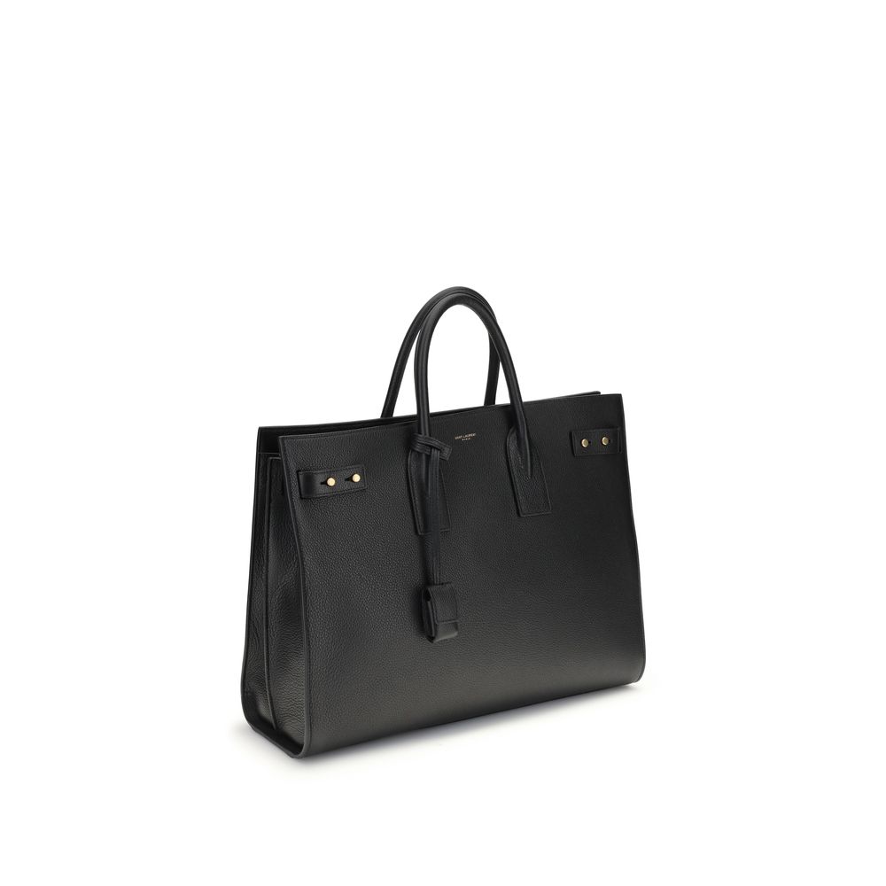 Saint Laurent Black Calf Leather Bos Taurus Handbag - Image 4