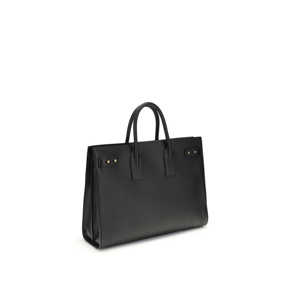 Saint Laurent Black Calf Leather Bos Taurus Handbag - Image 6