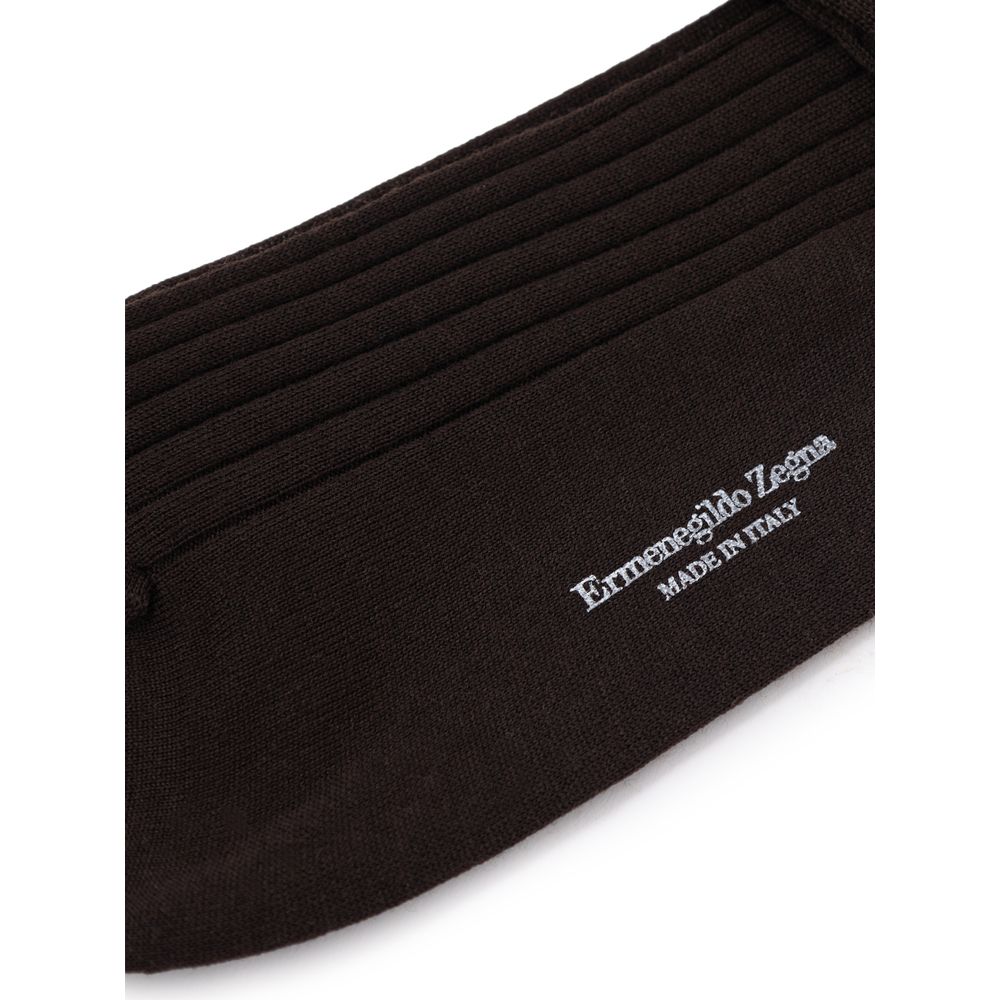 ZEGNA Brown Wool Socks - Image 2