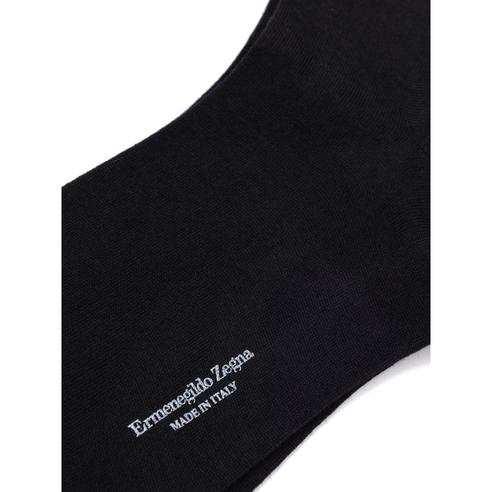ZEGNA Black Wool Socks - Image 4
