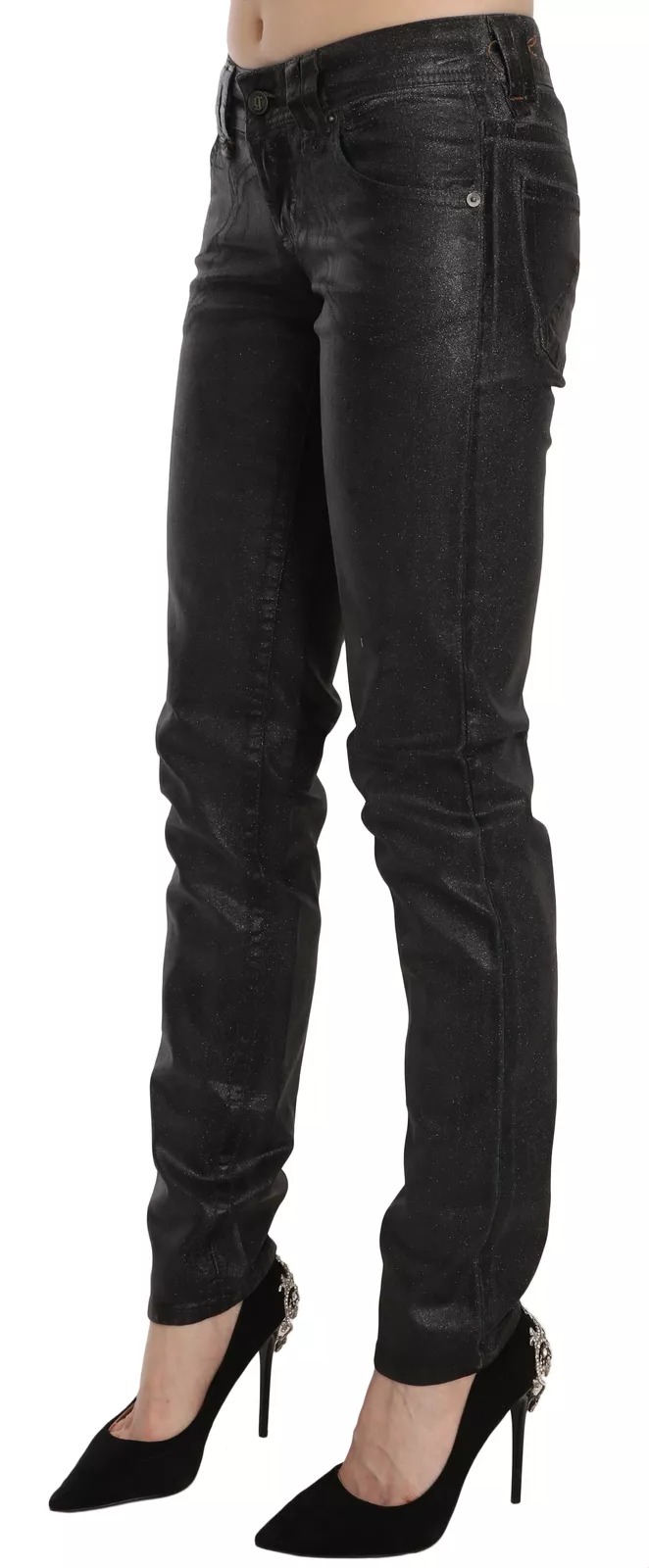 John Galliano Black Washed Low Waist Regular Leg Denim Pants - Image 2