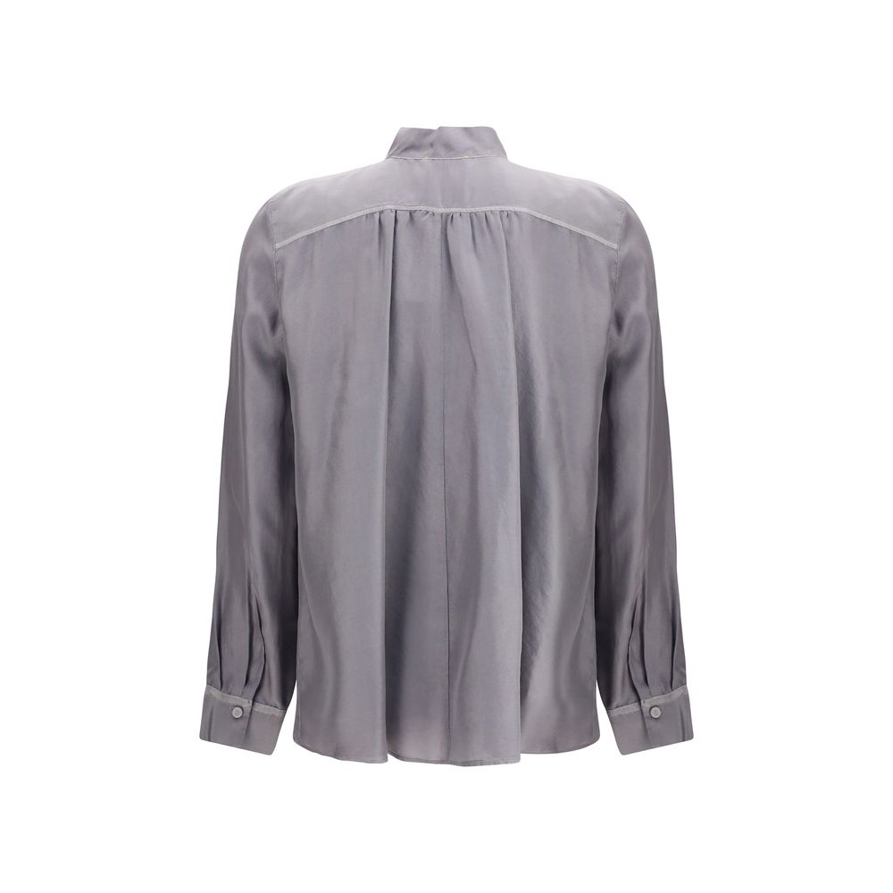Forte_Forte Gray Silk Shirt - Image 2