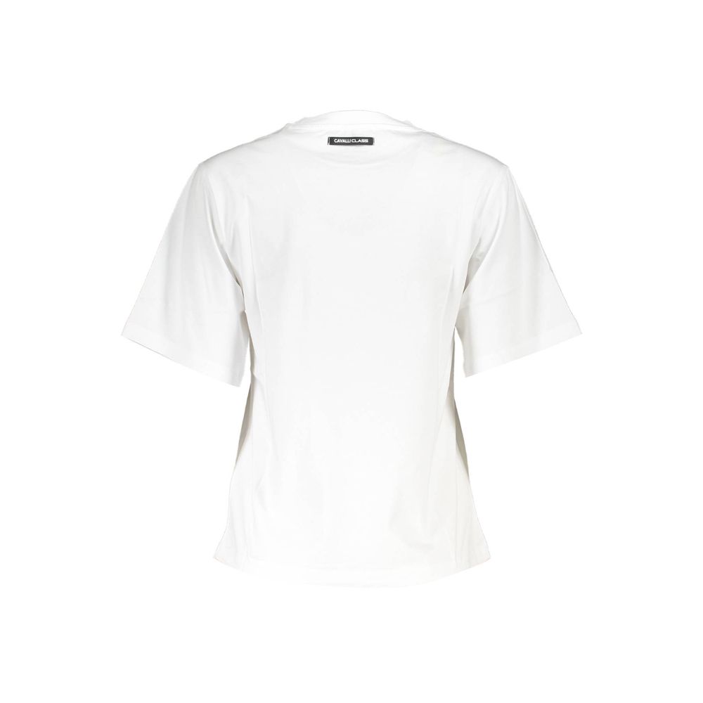 Cavalli Class Bianco Cotton Women T-Shirt - Image 2