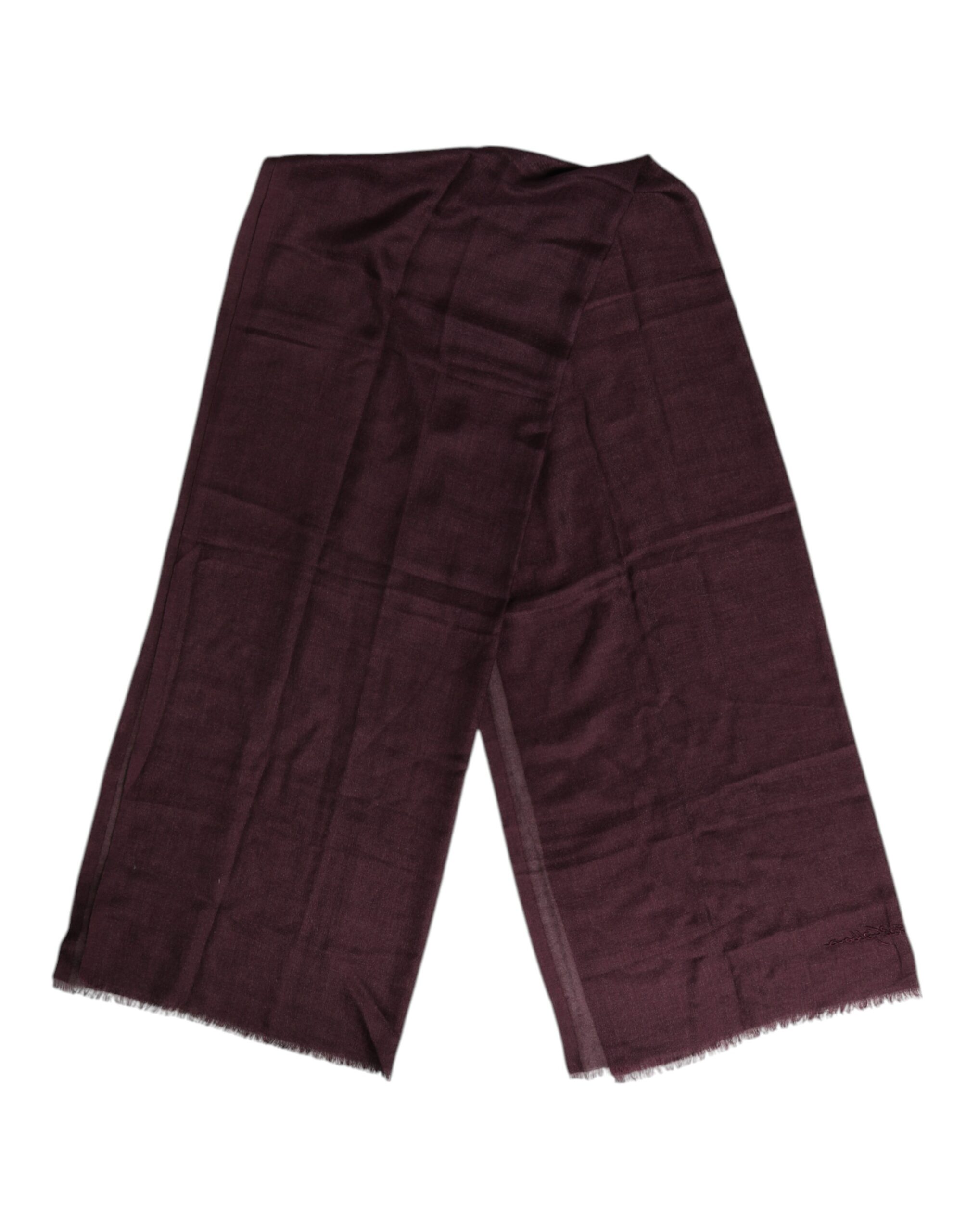 Dolce & Gabbana Maroon Cashmere Neck Warmer Wrap Shawl Scarf - Image 4