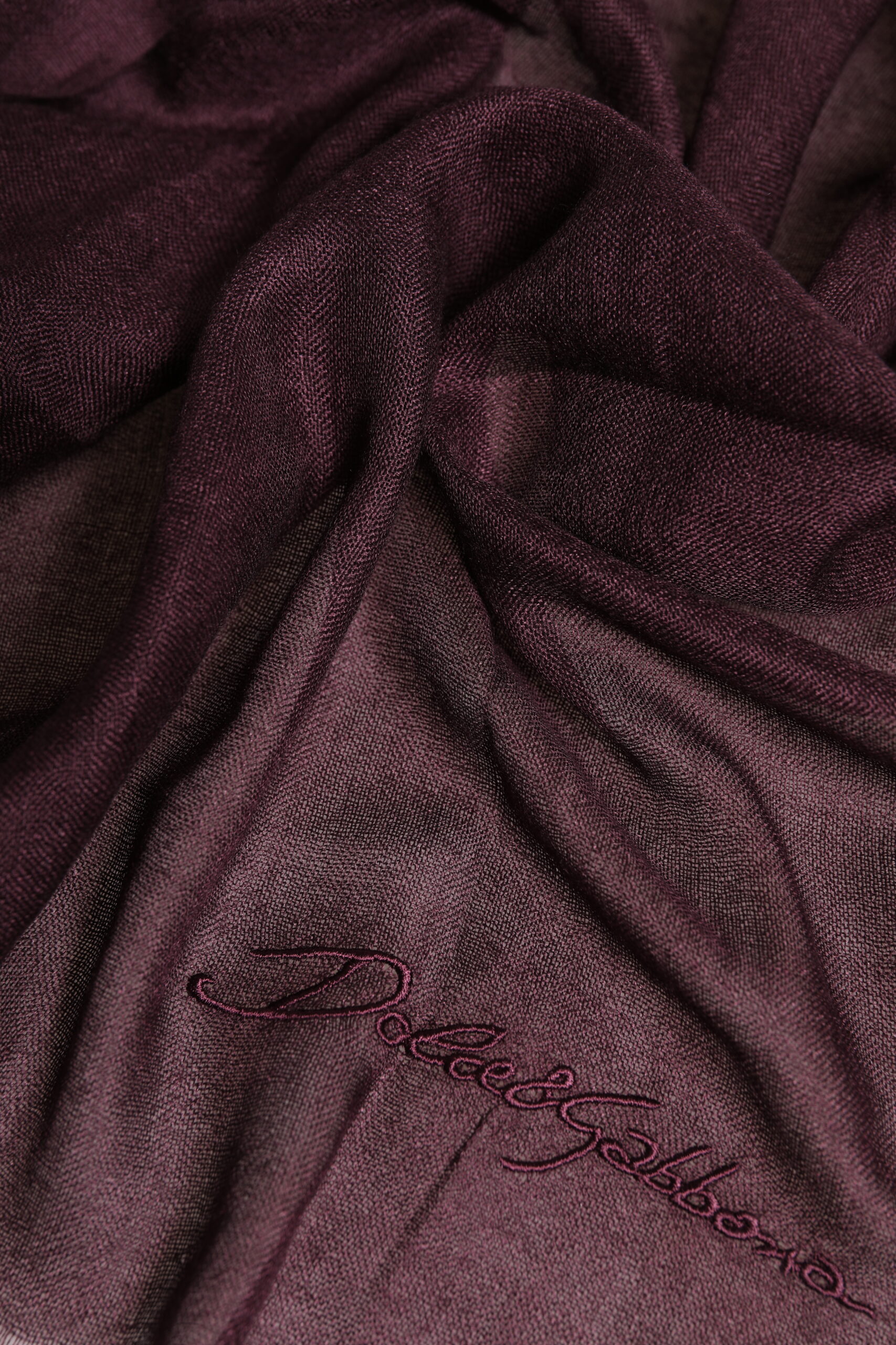 Dolce & Gabbana Maroon Cashmere Neck Warmer Wrap Shawl Scarf - Image 5