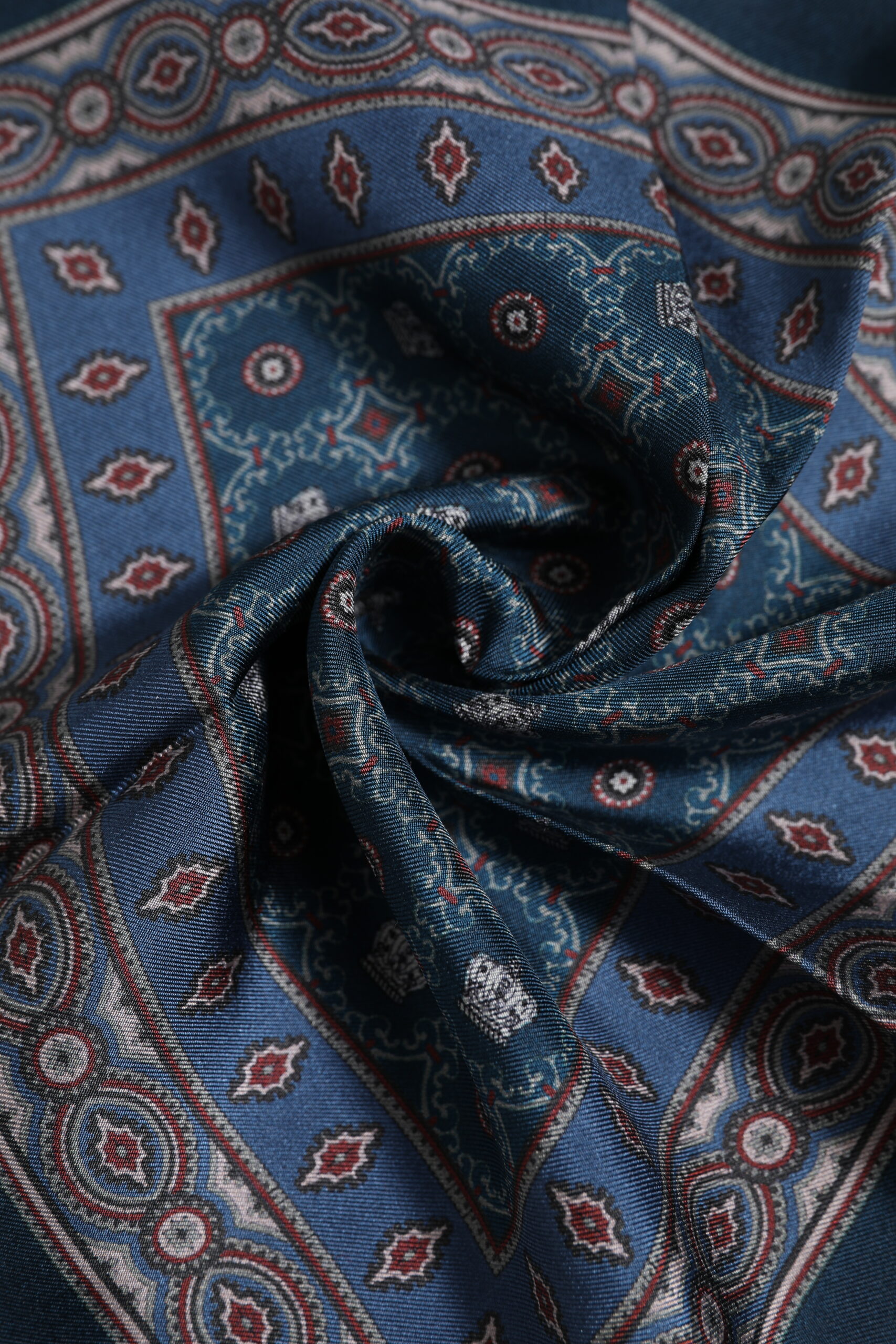 Dolce & Gabbana Blue Printed Silk Square Men Foulard Scarf - Image 5