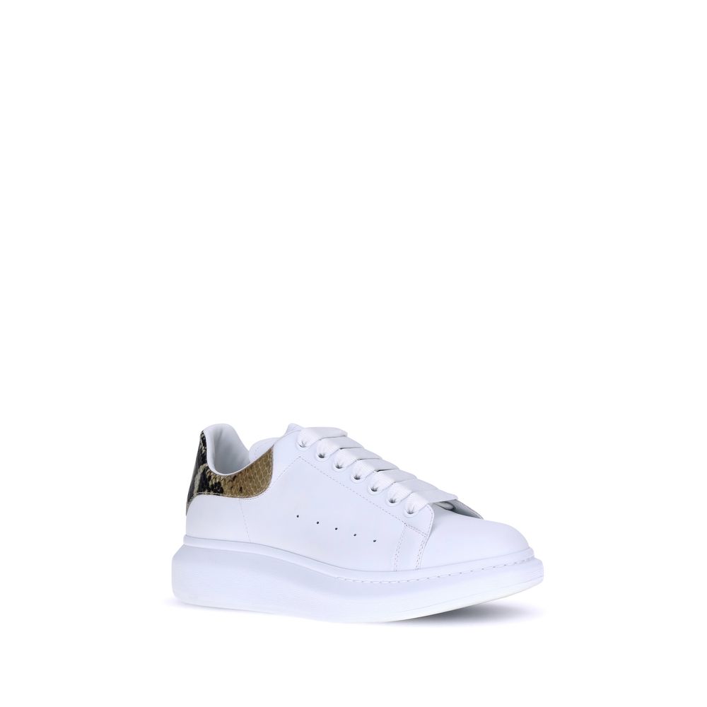 Alexander McQueen White Calf Leather Bos Taurus Platform Sneakers - Image 2