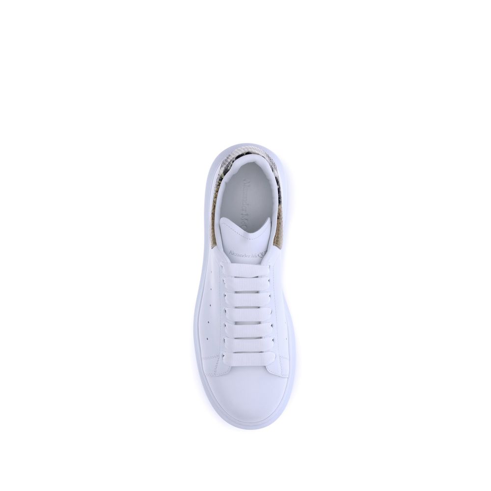 Alexander McQueen White Calf Leather Bos Taurus Platform Sneakers - Image 4