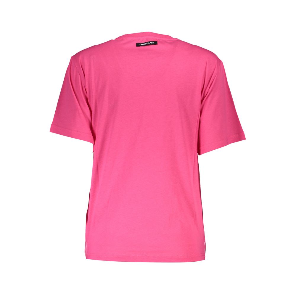 Cavalli Class Pink Cotton T-Shirt - Image 2