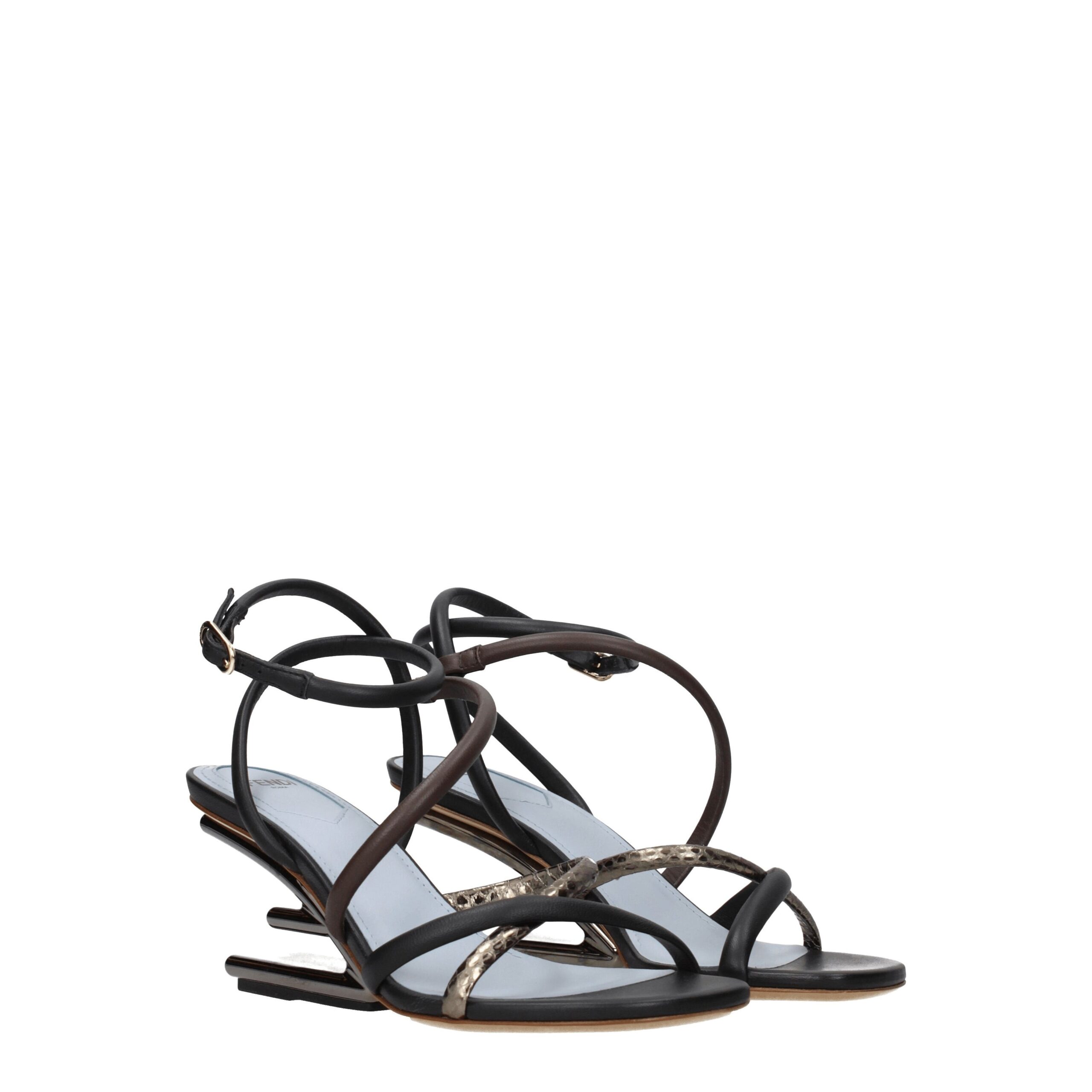 Fendi Multicolor Leather Sandals - Image 2