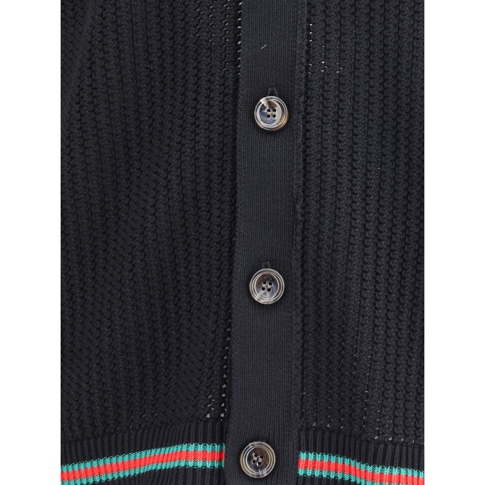 Gucci Black Cotton Cardigan - Image 3