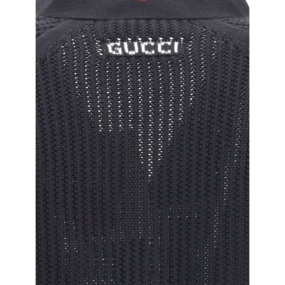 Gucci Black Cotton Cardigan - Image 4