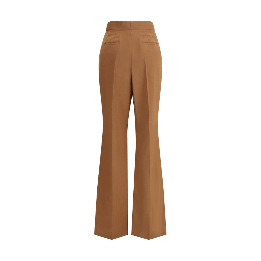 Fendi Brown Wool Flared Pants - Image 2