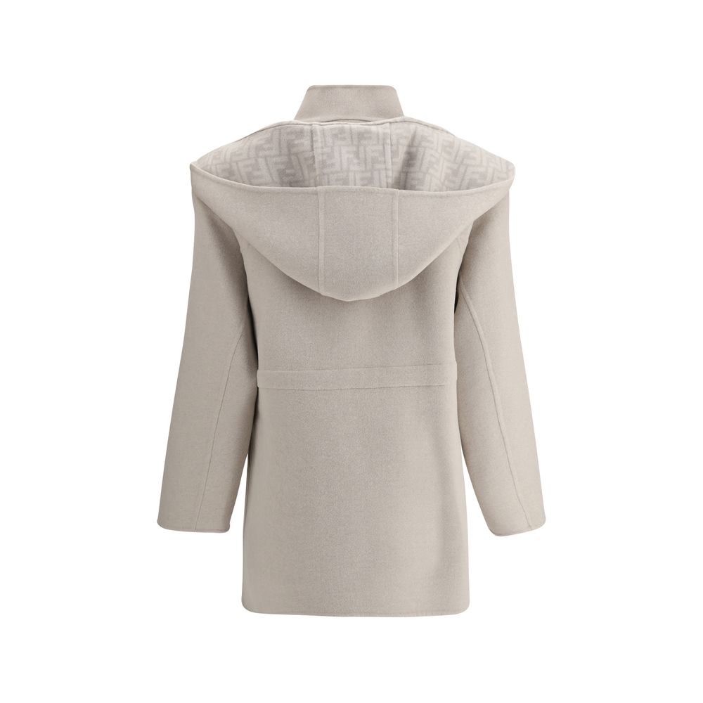 Fendi Cream Wool Coat - Image 2