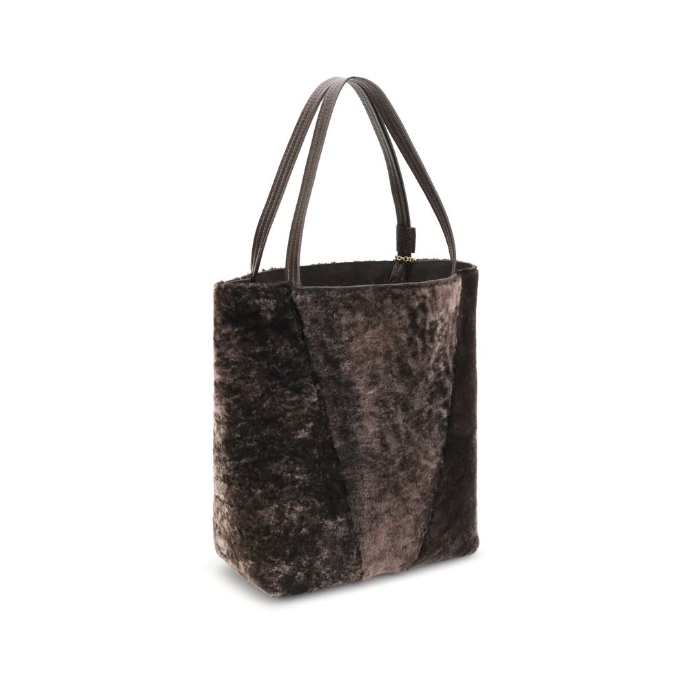 ChloƩ Brown Lamb Ovis Aries Aries Shoulder Bag - Image 3