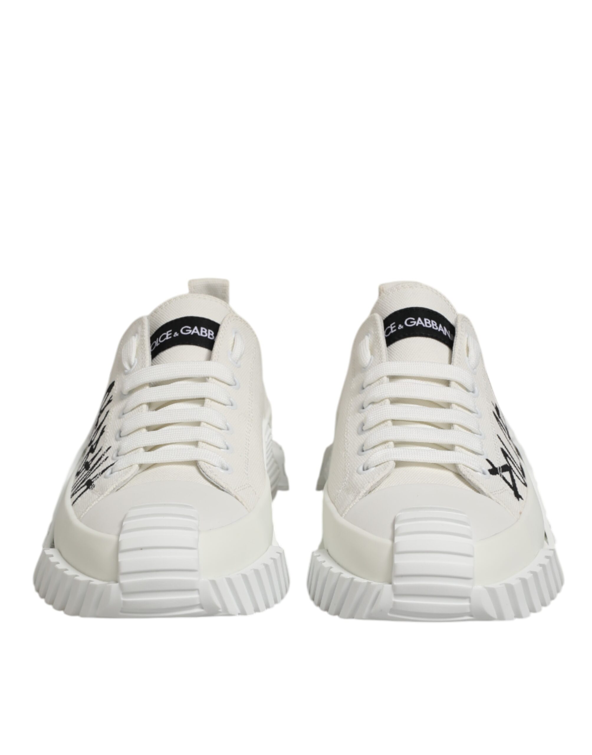 Dolce & Gabbana White Cotton NS1 Low Top Sneaker Shoes - Image 3