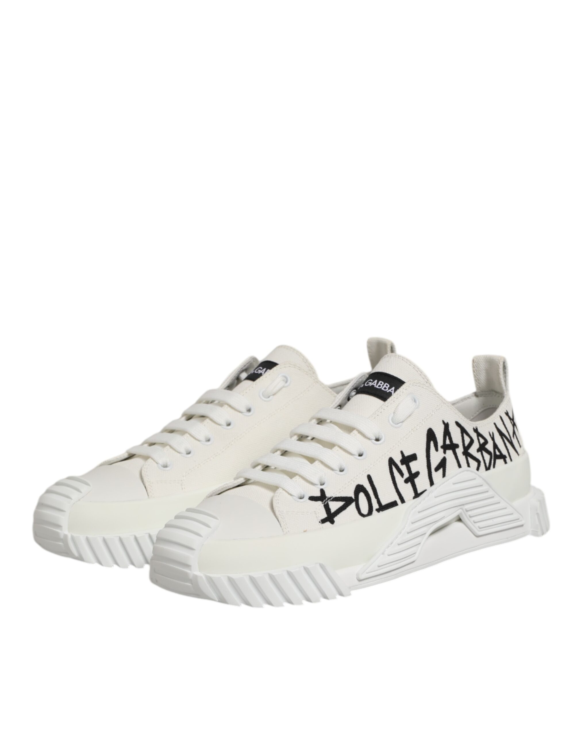 Dolce & Gabbana White Cotton NS1 Low Top Sneaker Shoes - Image 5