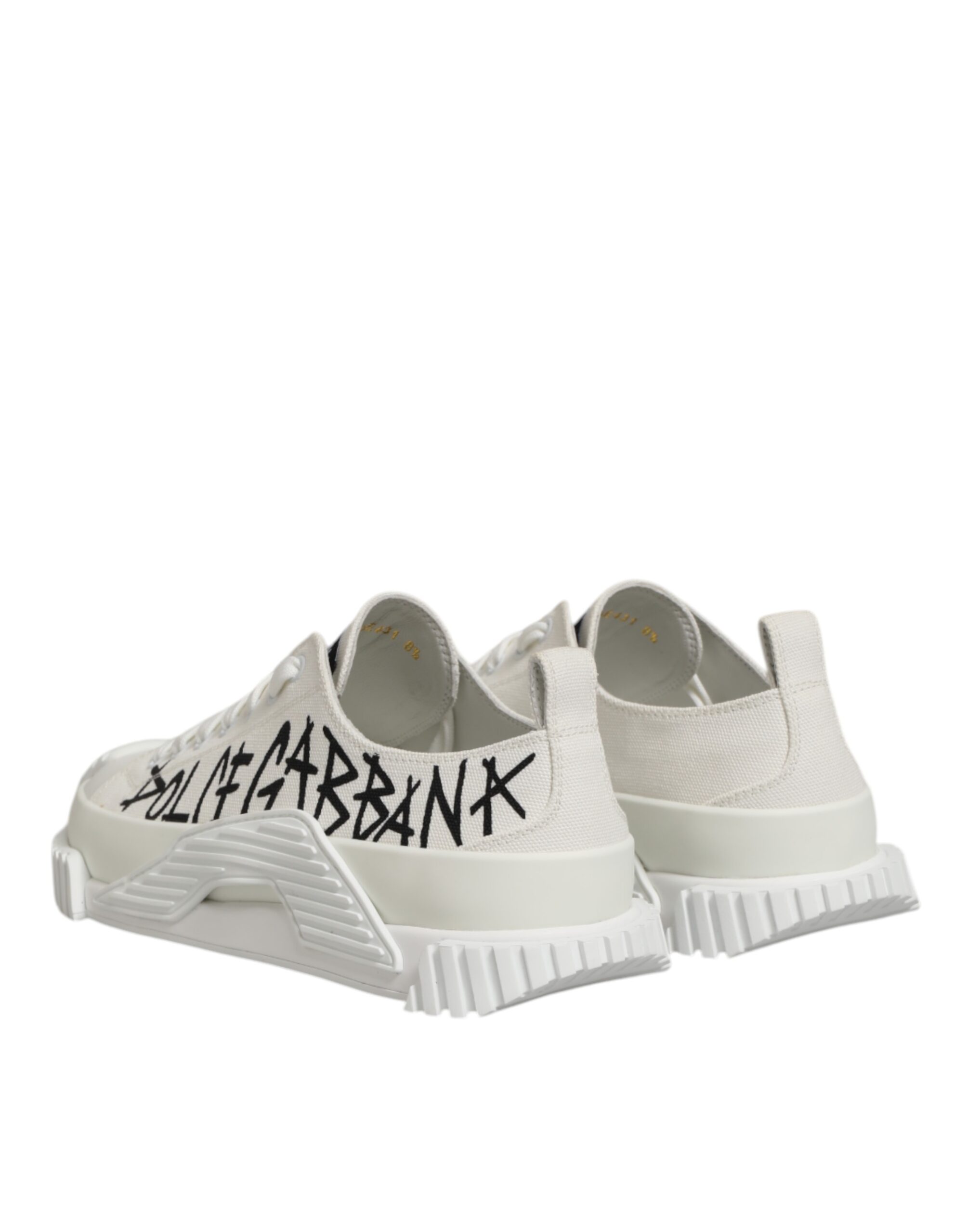 Dolce & Gabbana White Cotton NS1 Low Top Sneaker Shoes - Image 6