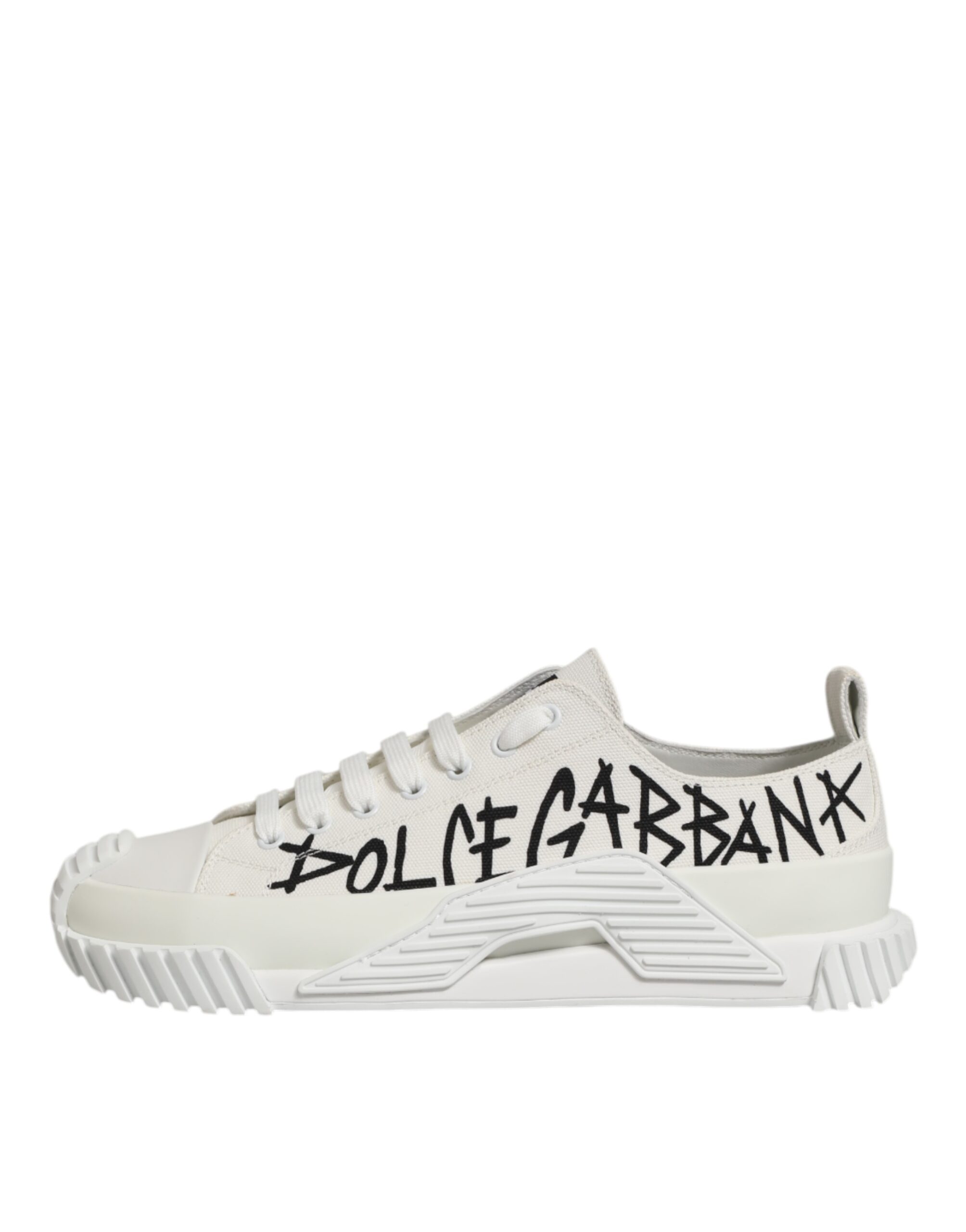 Dolce & Gabbana White Cotton NS1 Low Top Sneaker Shoes - Image 7