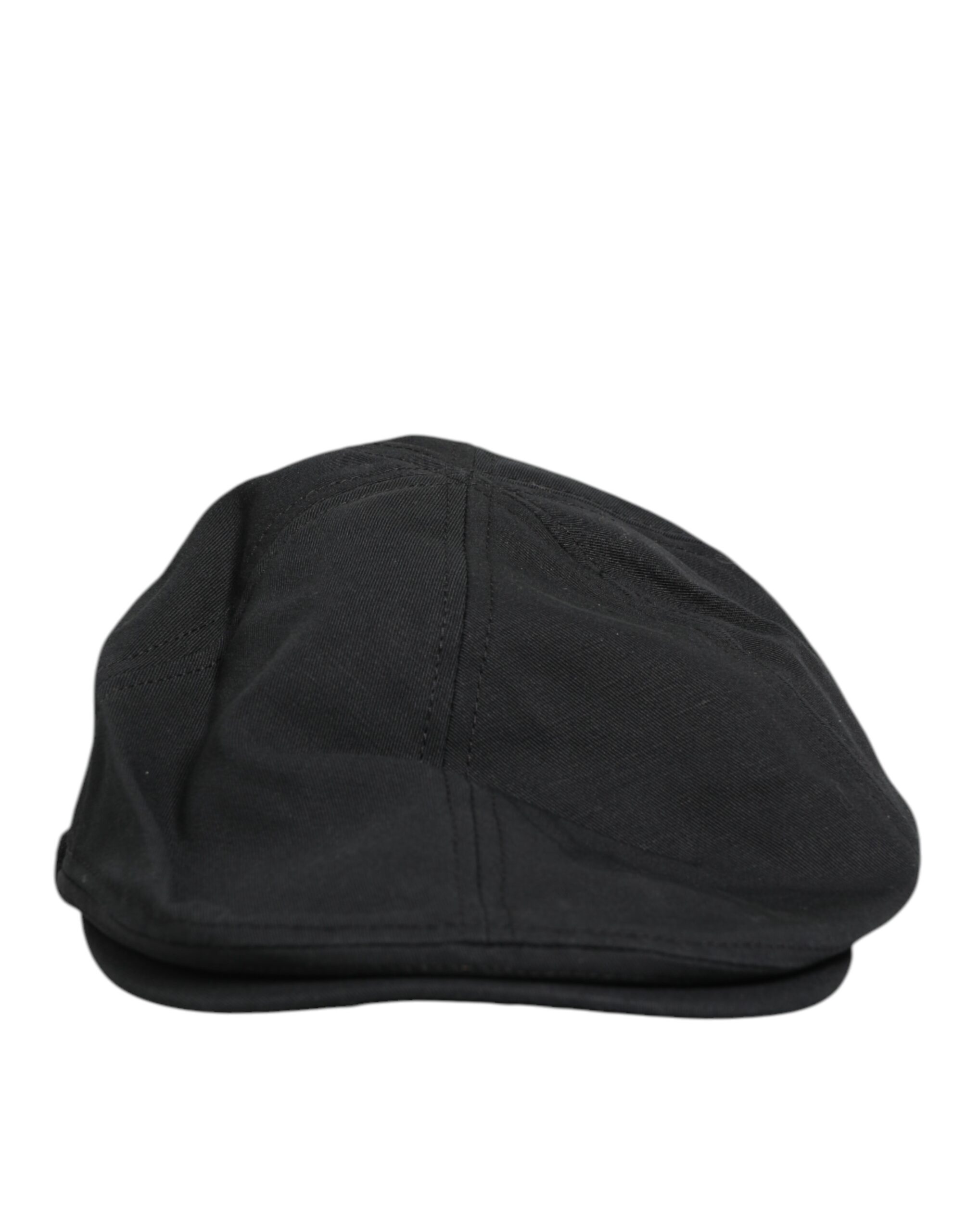 Dolce & Gabbana Black Cotton Blend Newsboy Men Cloth Cap Hat - Image 2