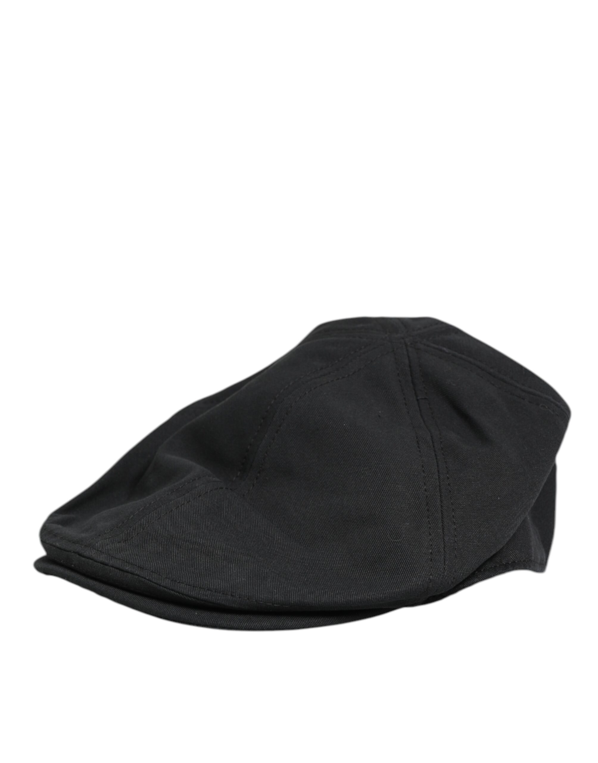 Dolce & Gabbana Black Cotton Blend Newsboy Men Cloth Cap Hat - Image 3
