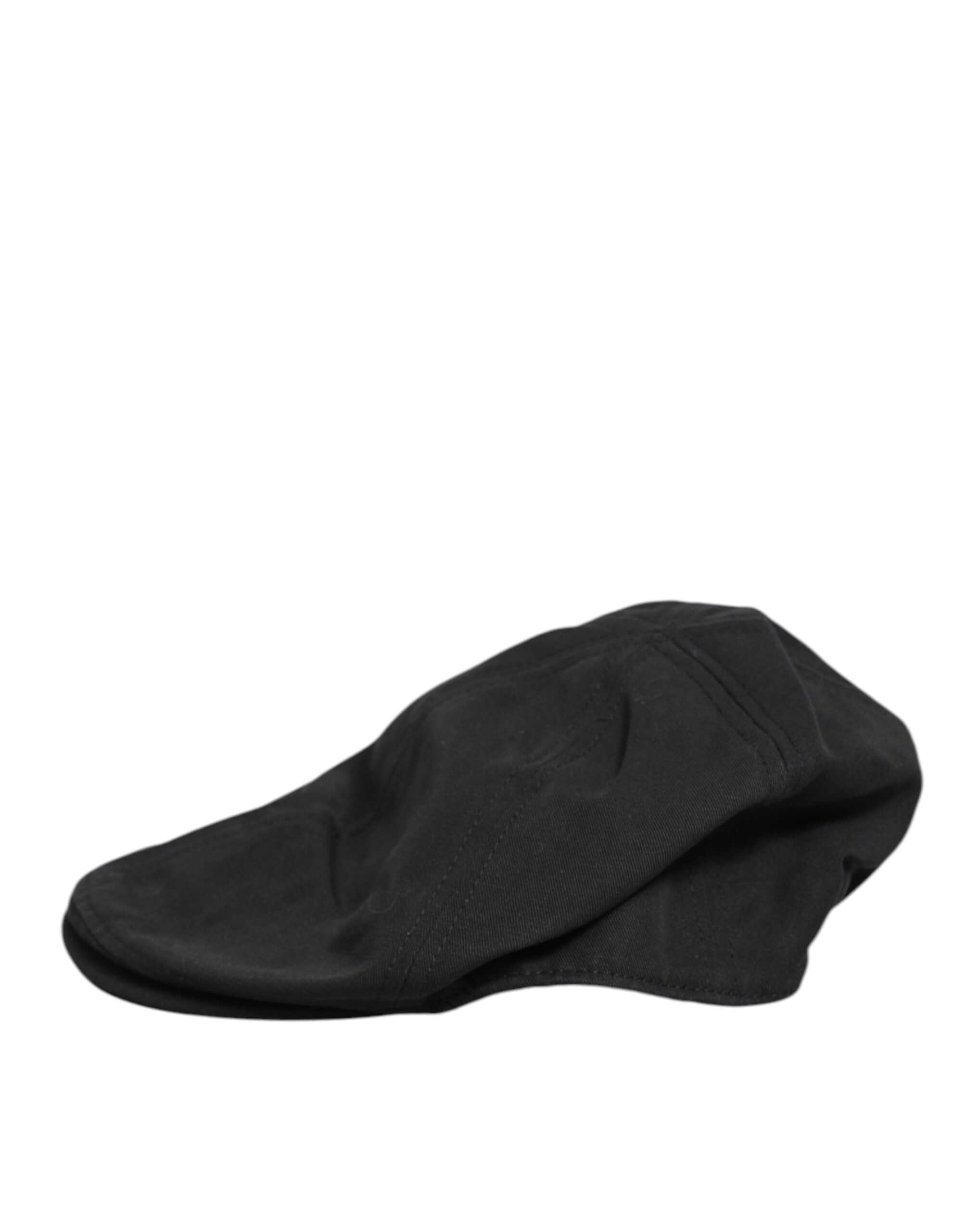 Dolce & Gabbana Black Cotton Blend Newsboy Men Cloth Cap Hat - Image 4